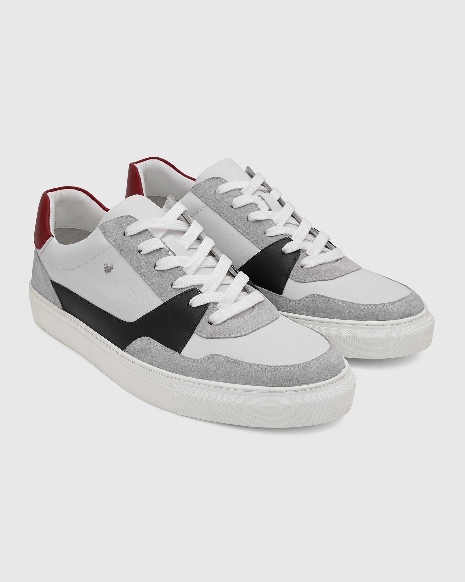 Leather White Solid Sneakers - Viva