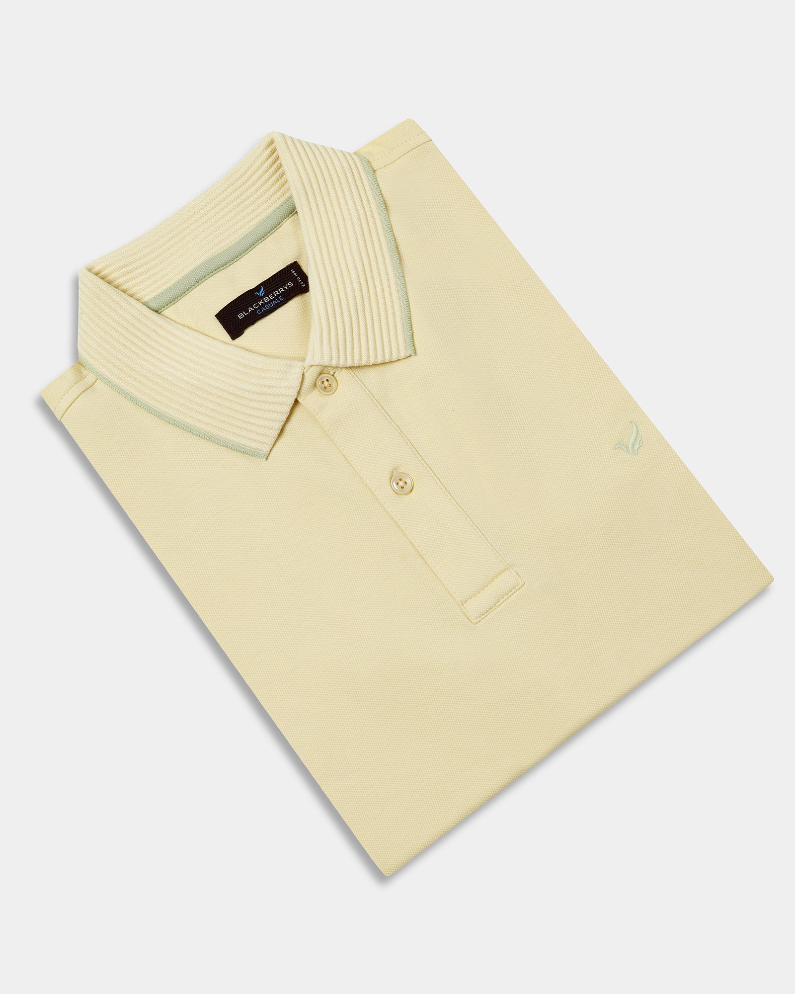 Lemon Yellow Solid Polo - Aesun