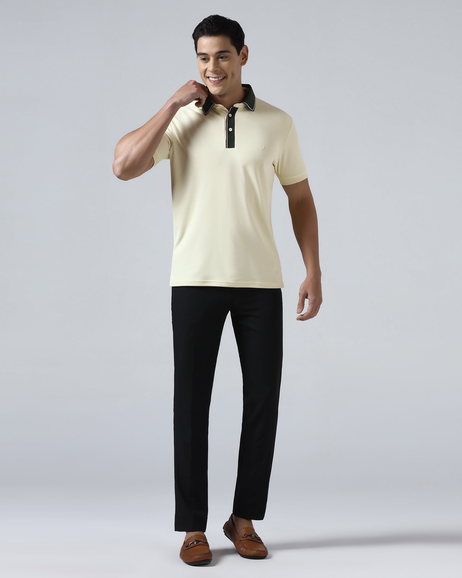 Lemon Yellow TechPro Solid Polo - Ron