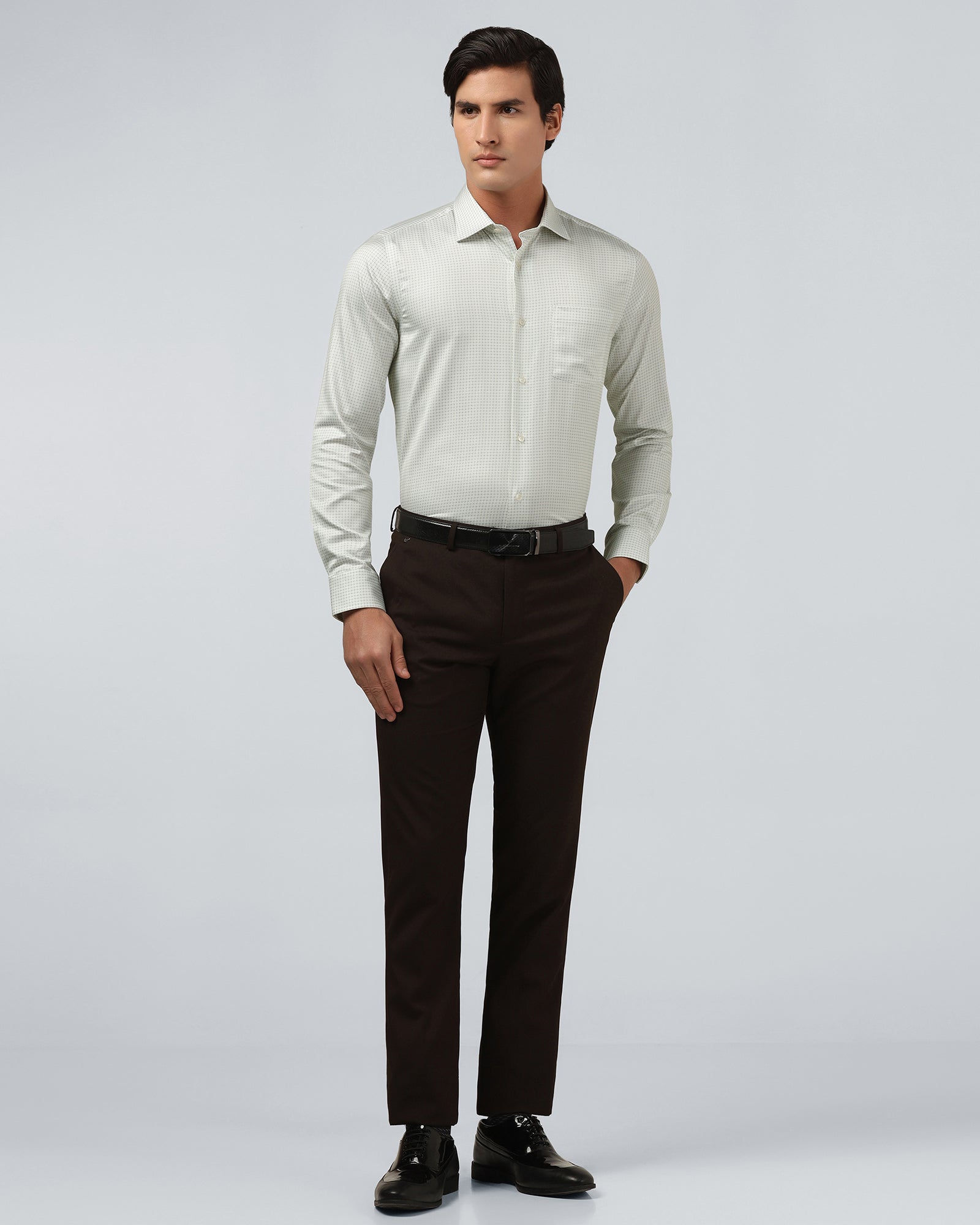 Light Green Printed Shirt - Tiffany