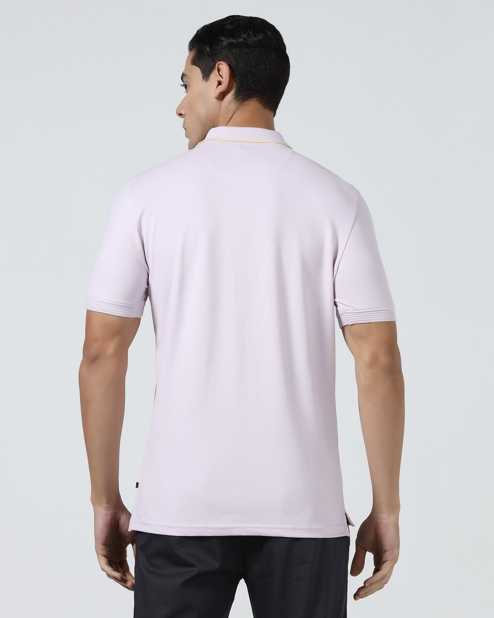 Light Purple Solid Polo - Aesun