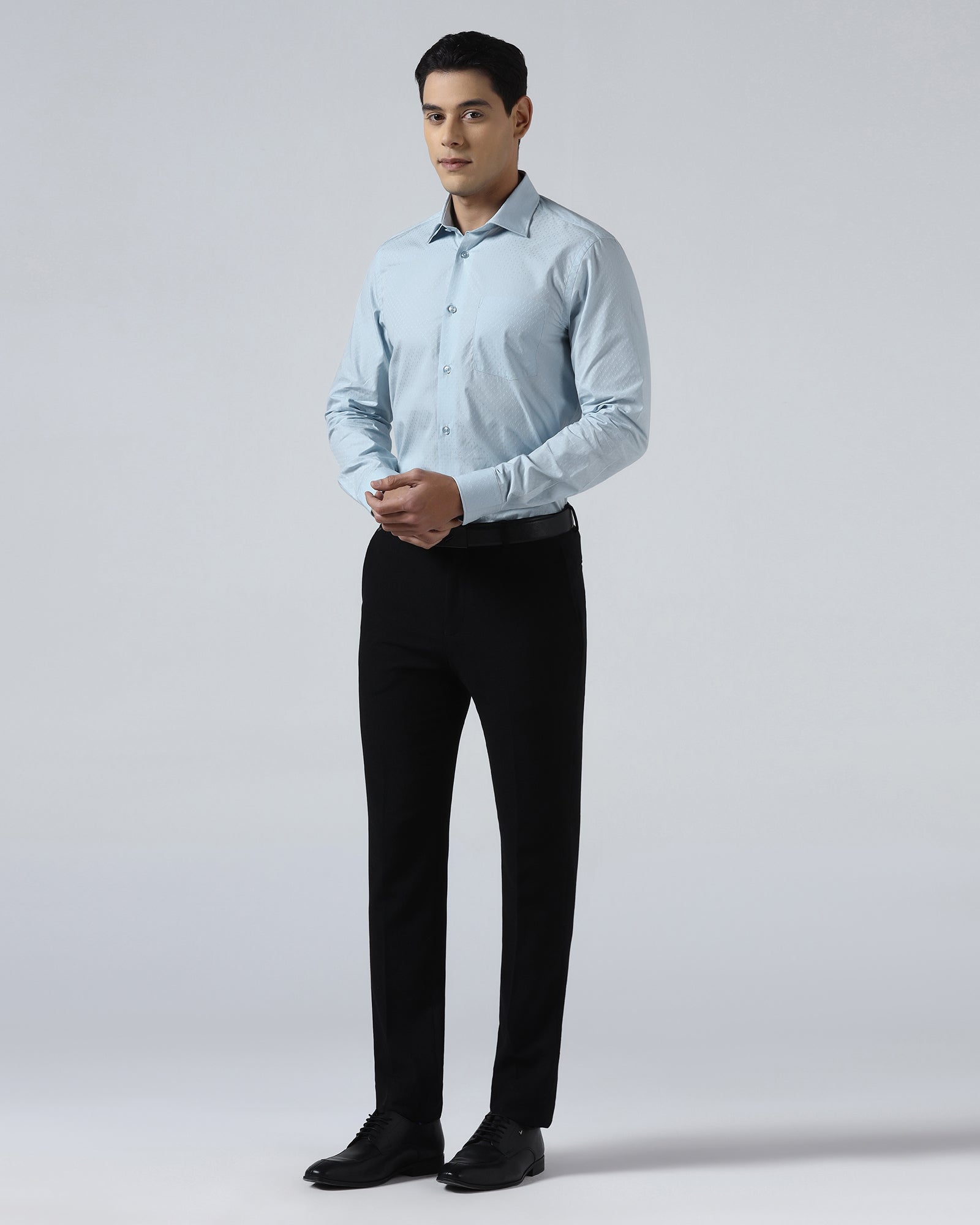 Light Blue Check Shirt - Shadow