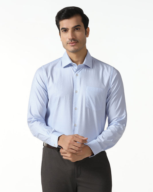 Light Blue Jacquard Shirt - Rile