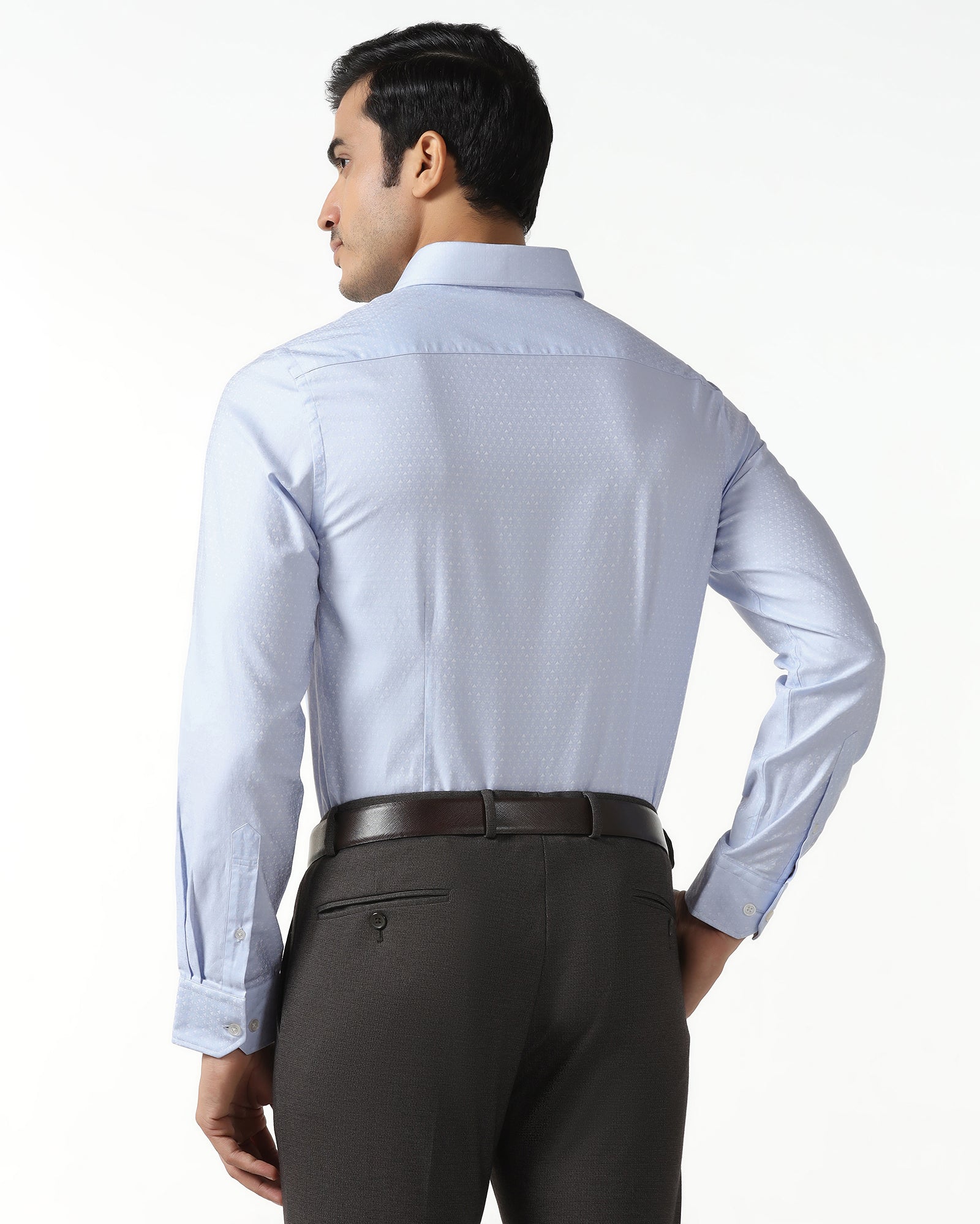 Light Blue Jacquard Shirt - Rile