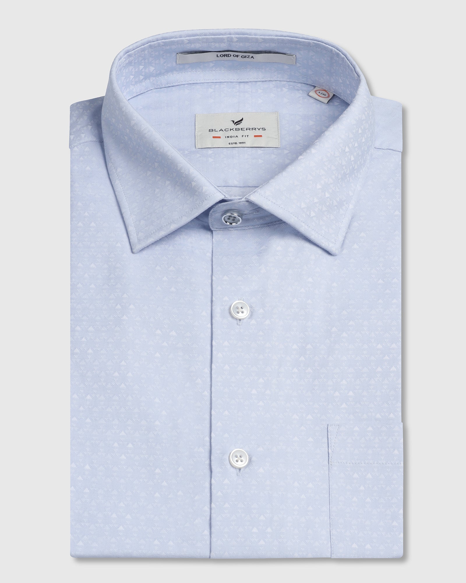 Light Blue Jacquard Shirt - Rile