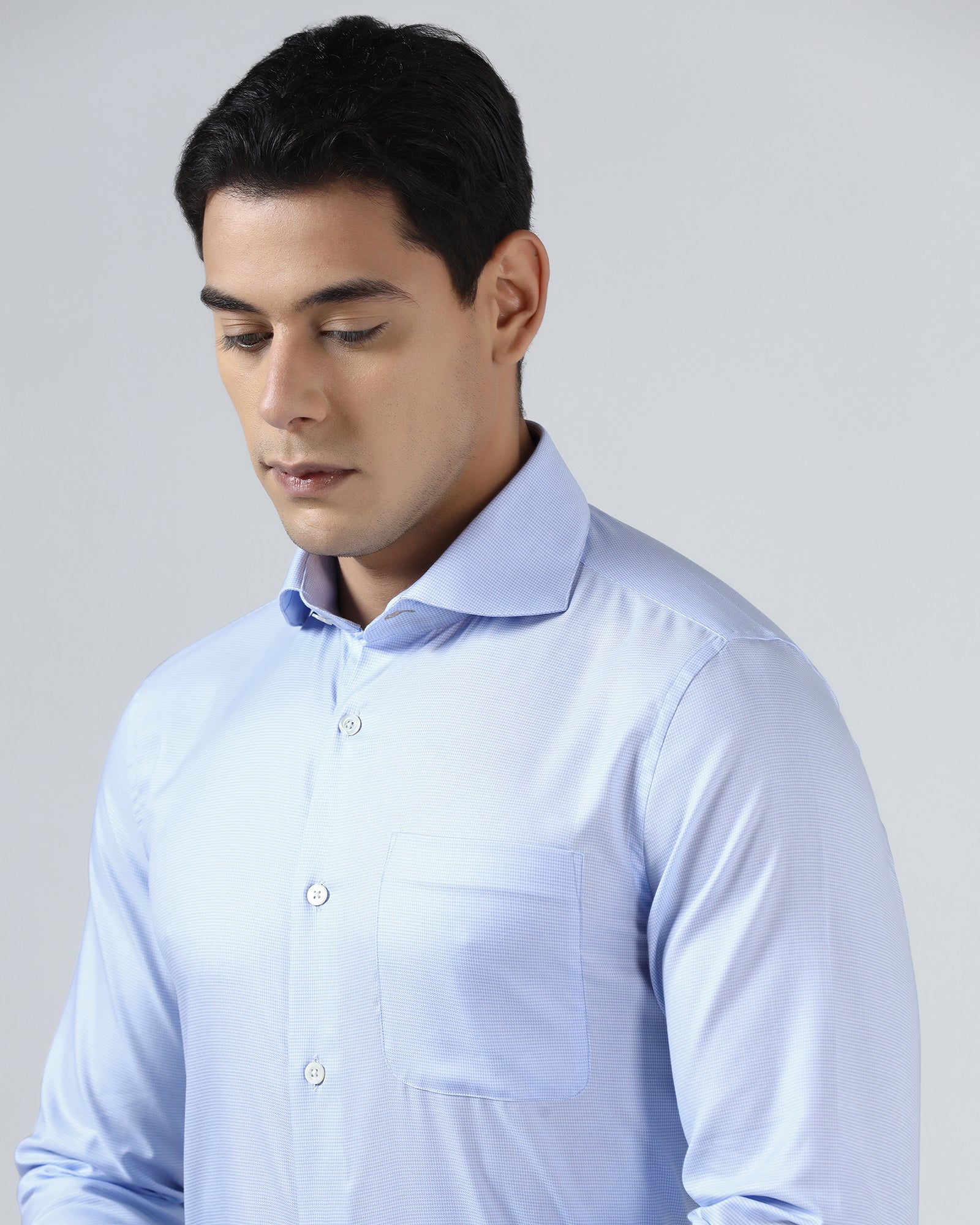 Light Blue Luxe Check Shirt - Guide