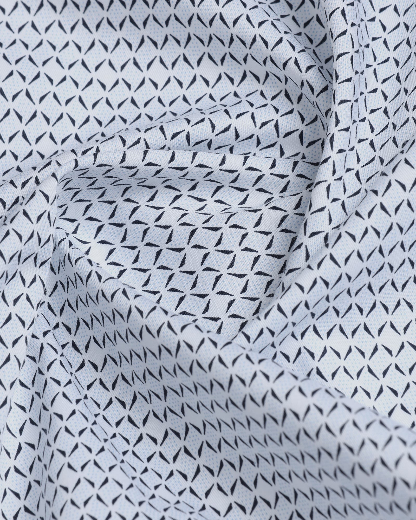 Light Blue Half Sleeve Non Iron Printed Shirt - Everest