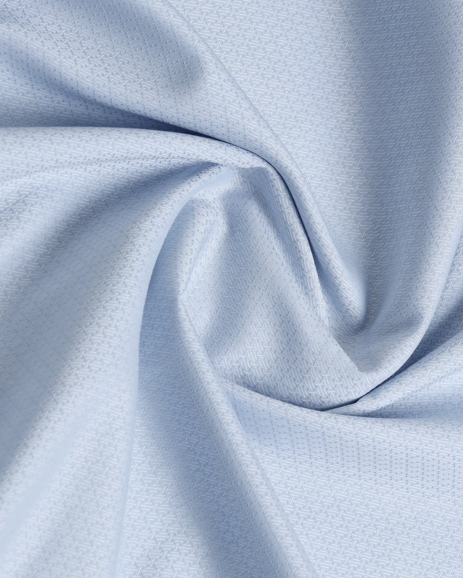 Light Blue Non Iron Textured Shirt - Emerald