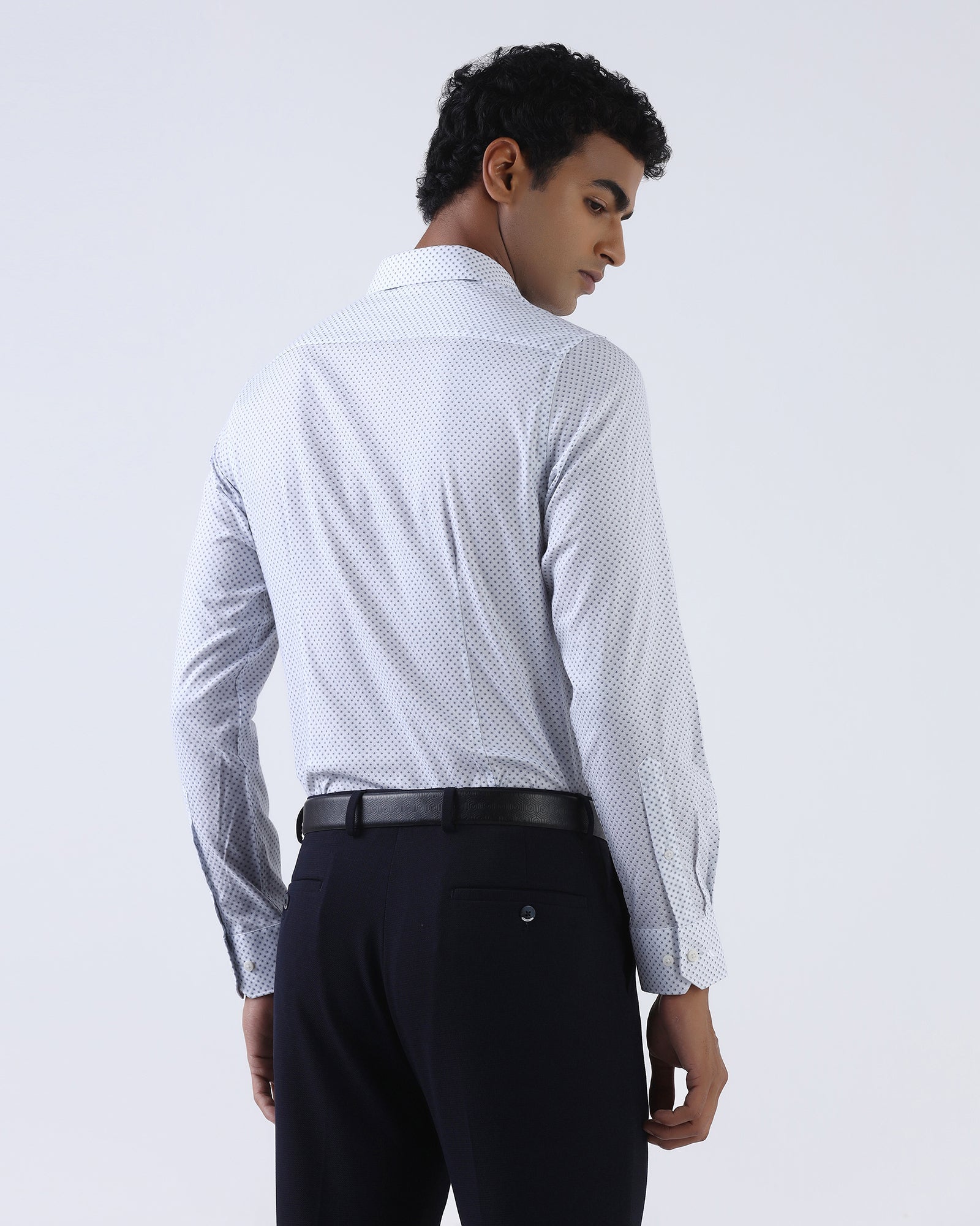 Light Blue Printed Shirt - Crystal