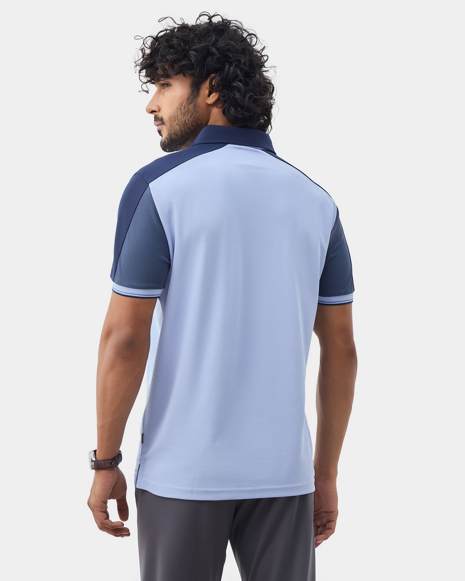 Light Blue TechPro Solid Polo - Nomara