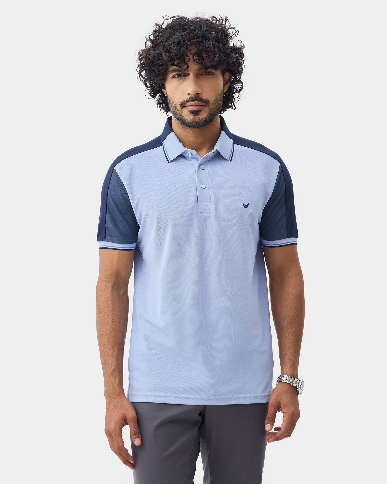 Light Blue TechPro Solid Polo - Nomara