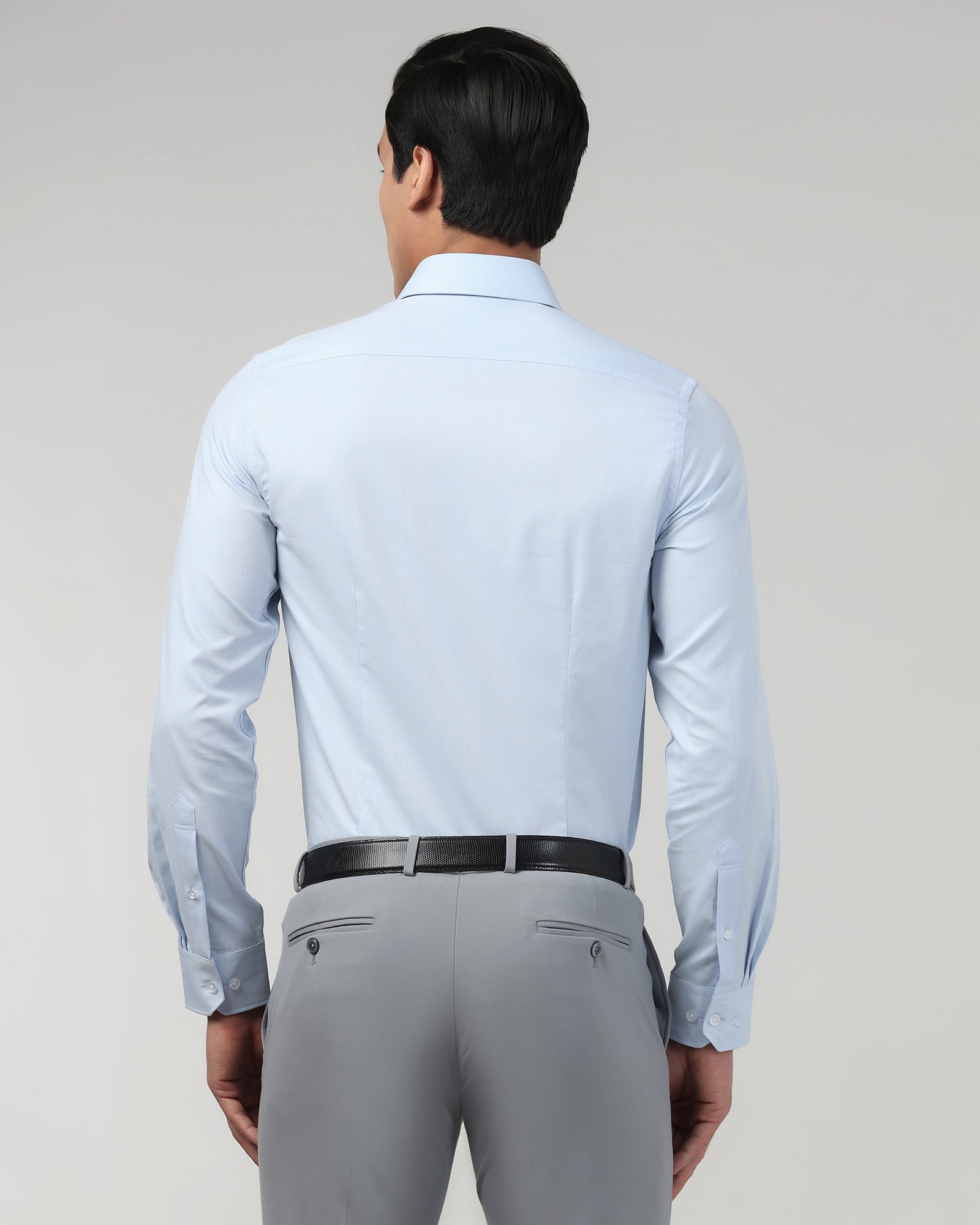 Light Blue Textured Shirt - Hawker