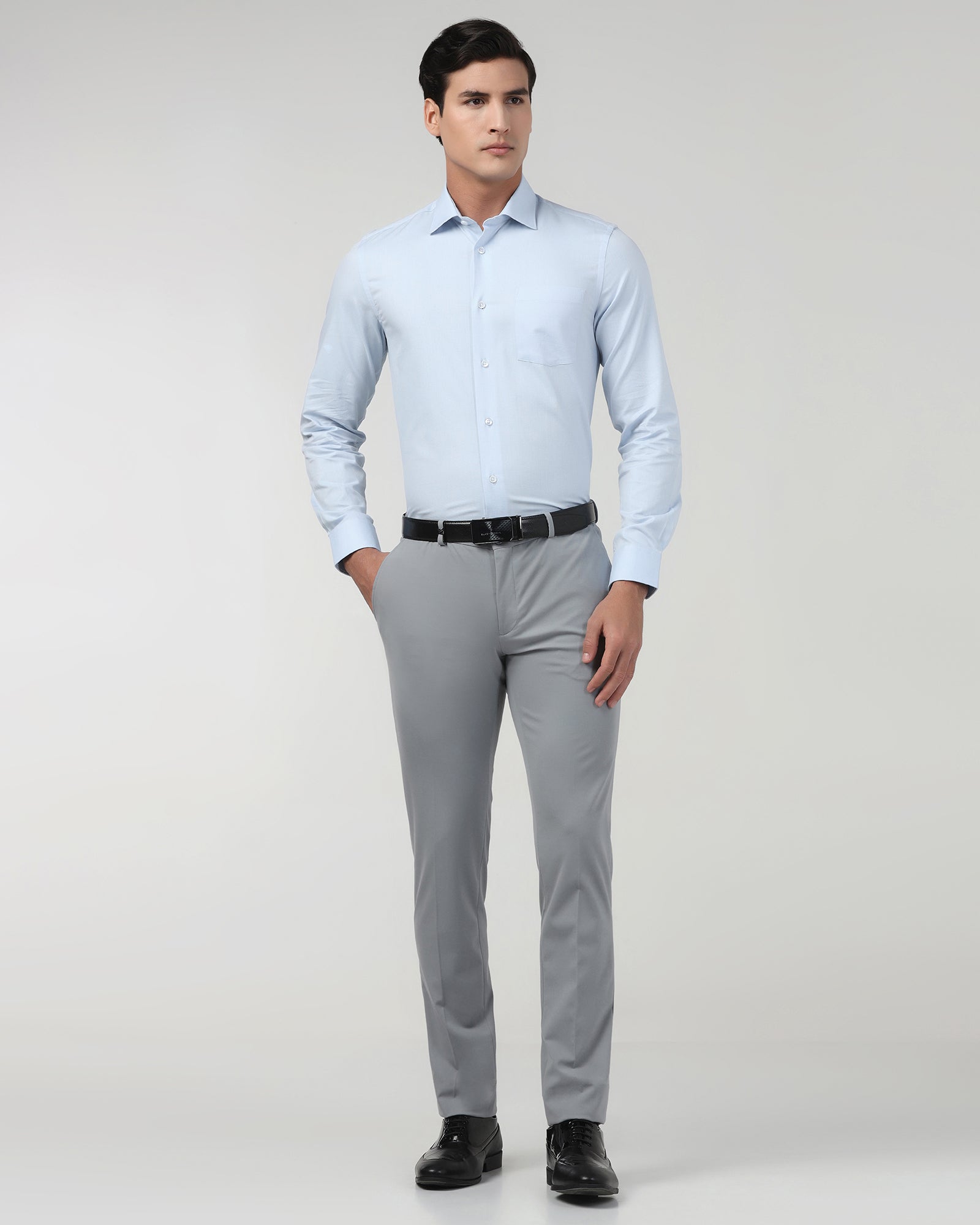 Light Blue Textured Shirt - Hawker