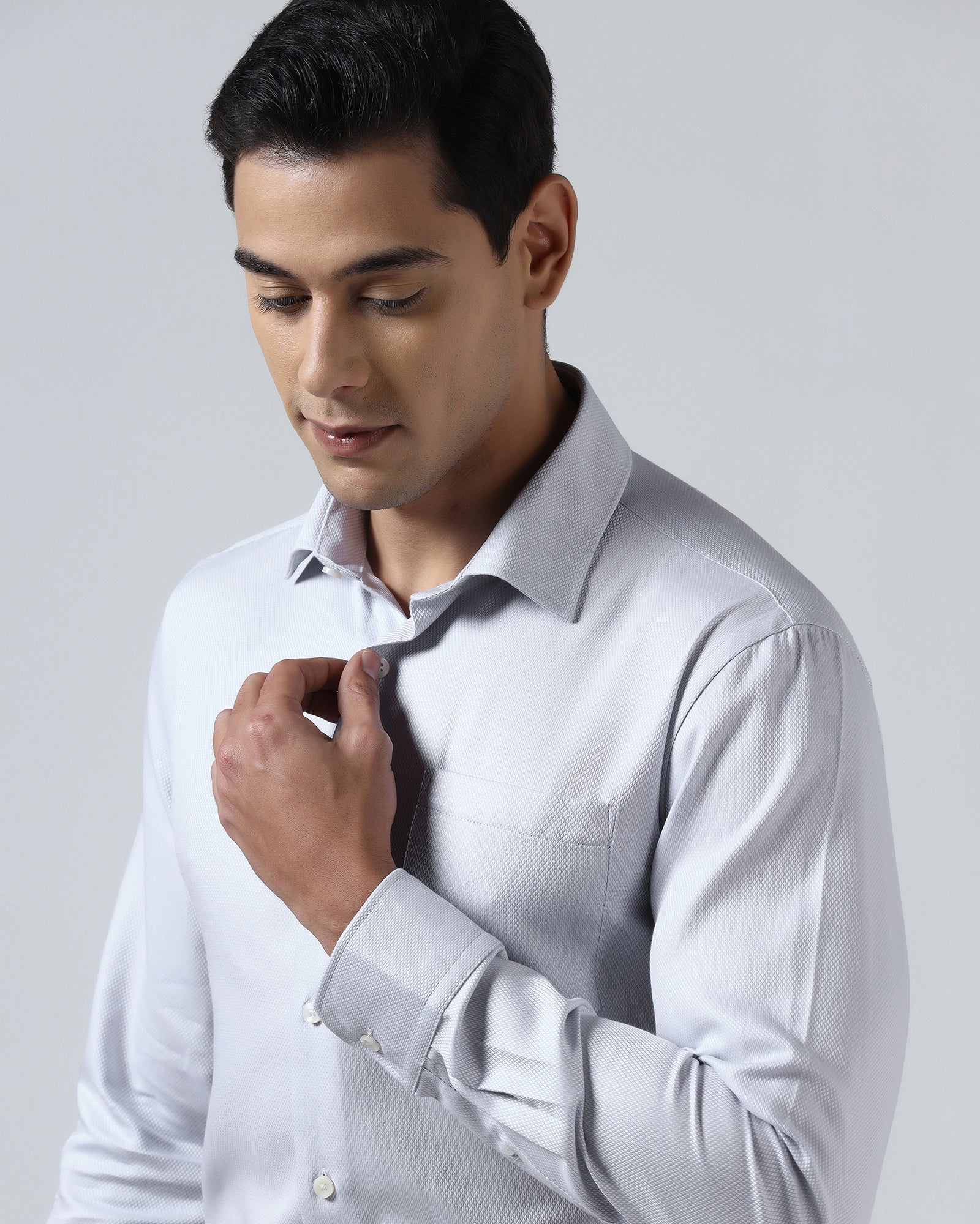 Light Blue Textured Shirt - Quinn