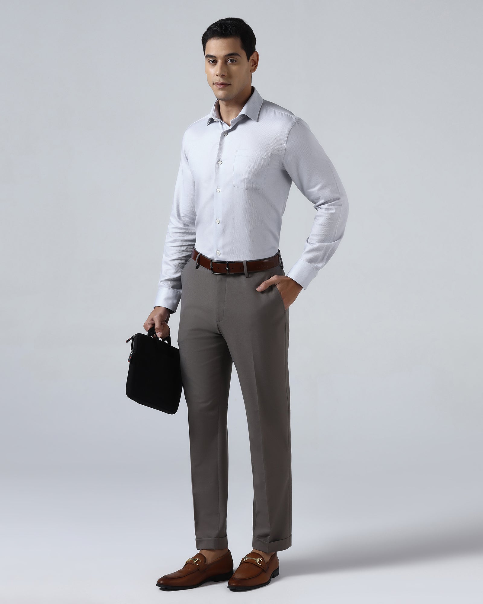 Light Blue Textured Shirt - Quinn