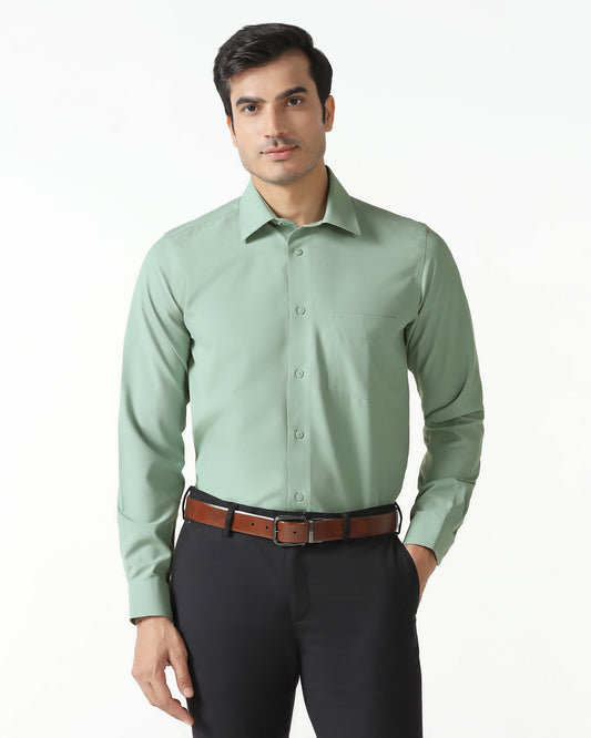 Light Green Non Iron Textured Shirt - Relay