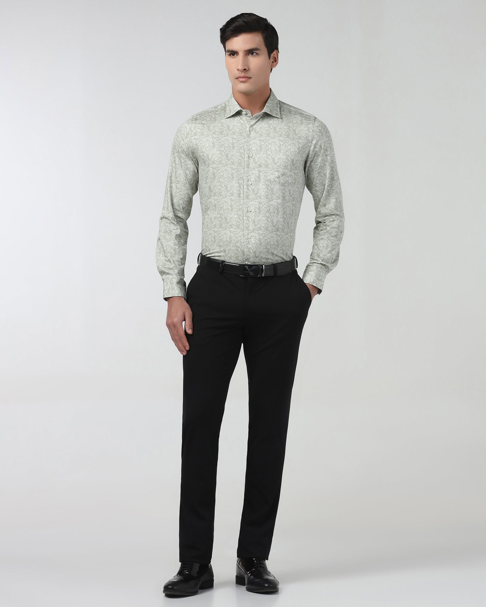 Light Green Printed Shirt - Halen