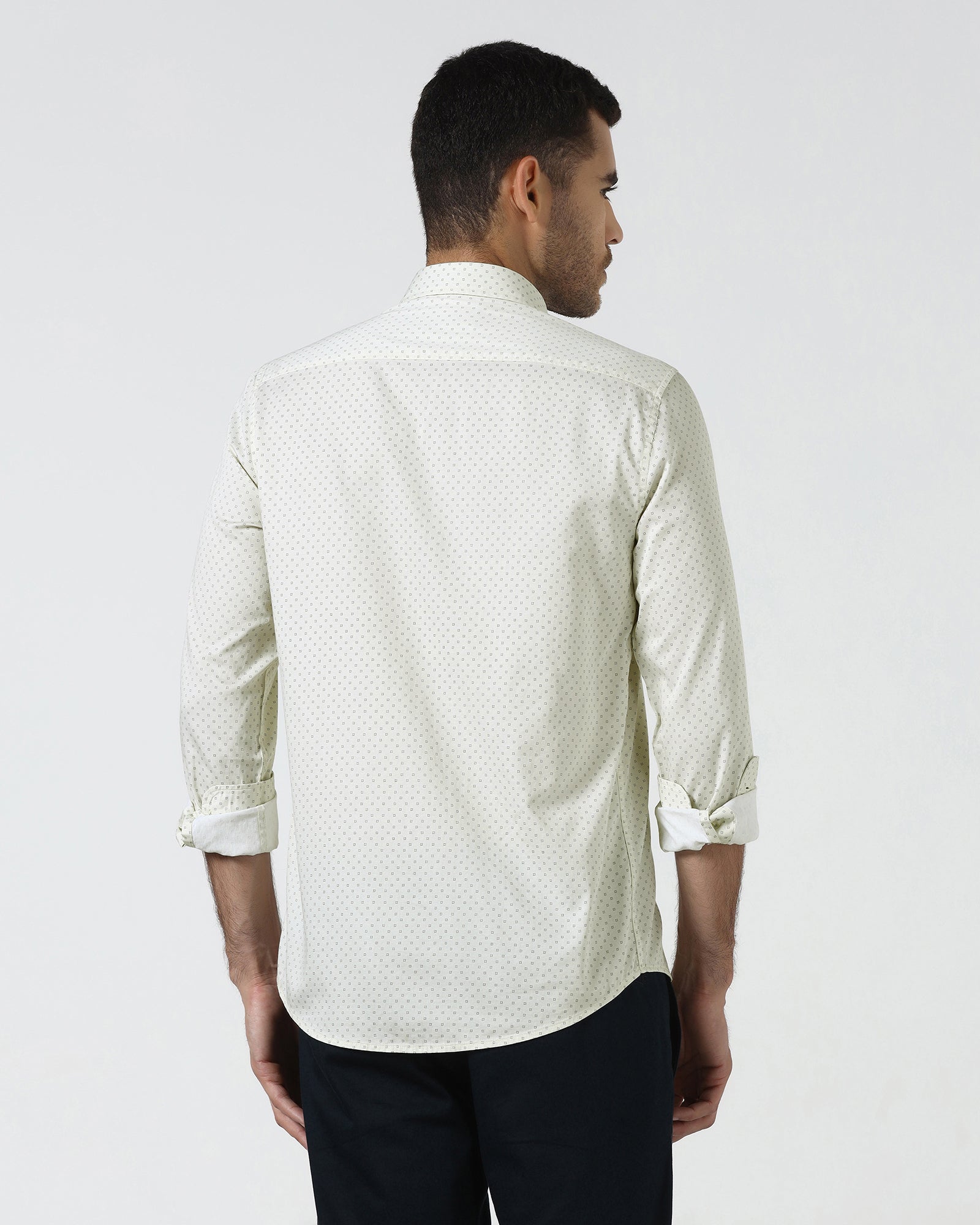 Light Green Printed Shirt - Sarol