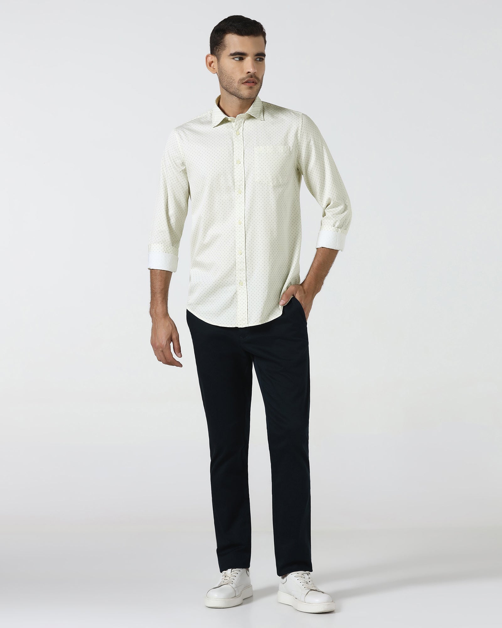 Light Green Printed Shirt - Sarol