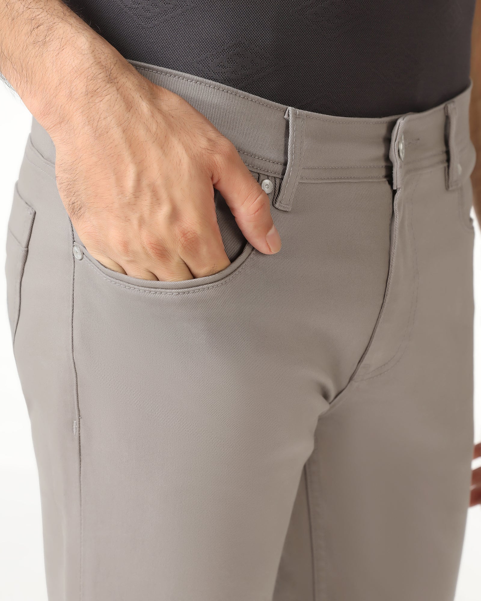 Light Grey Bleed Zero Slim Fit Jeans - Rene