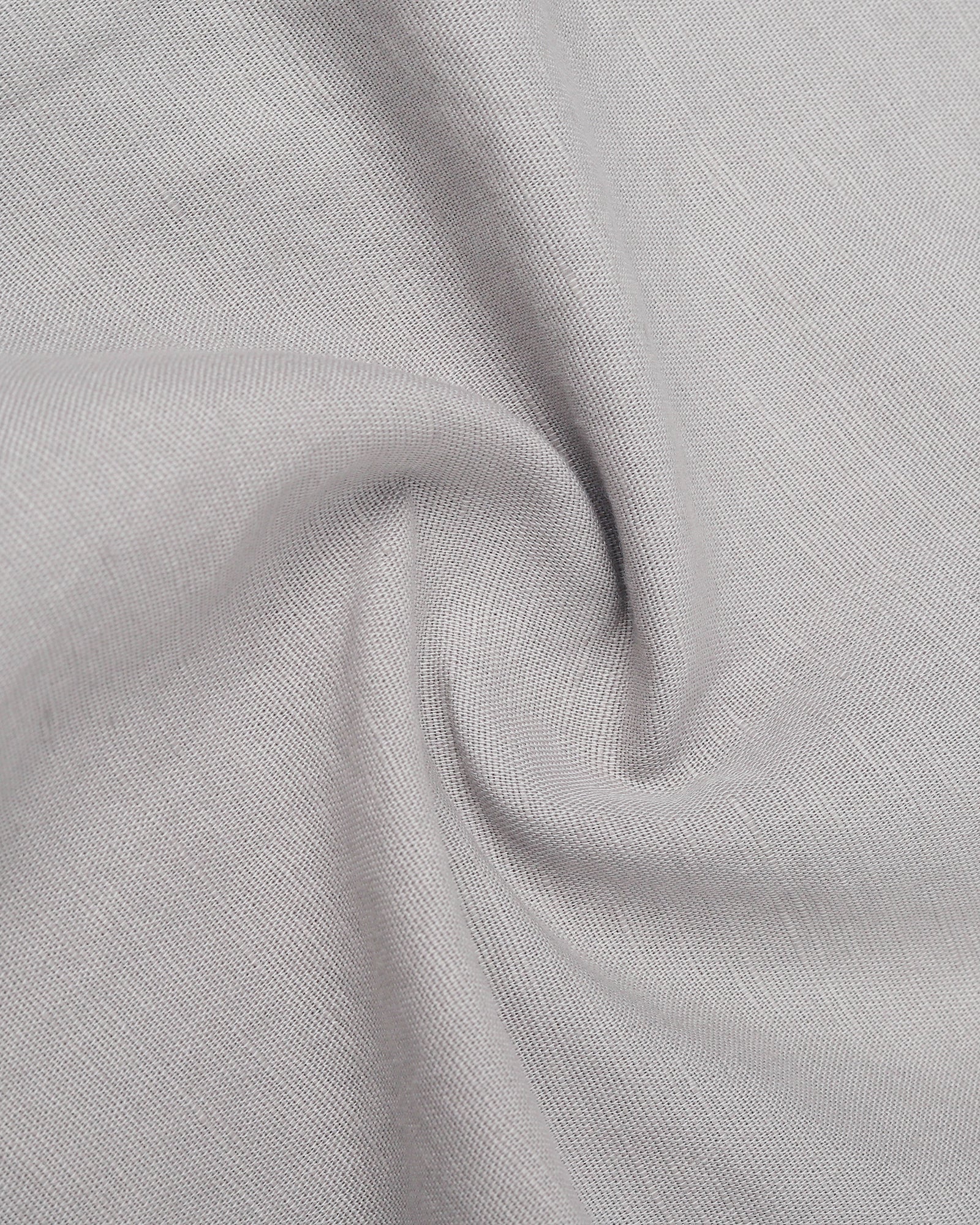 Light Grey Half Sleeve Linen Solid Shirt - Cleo