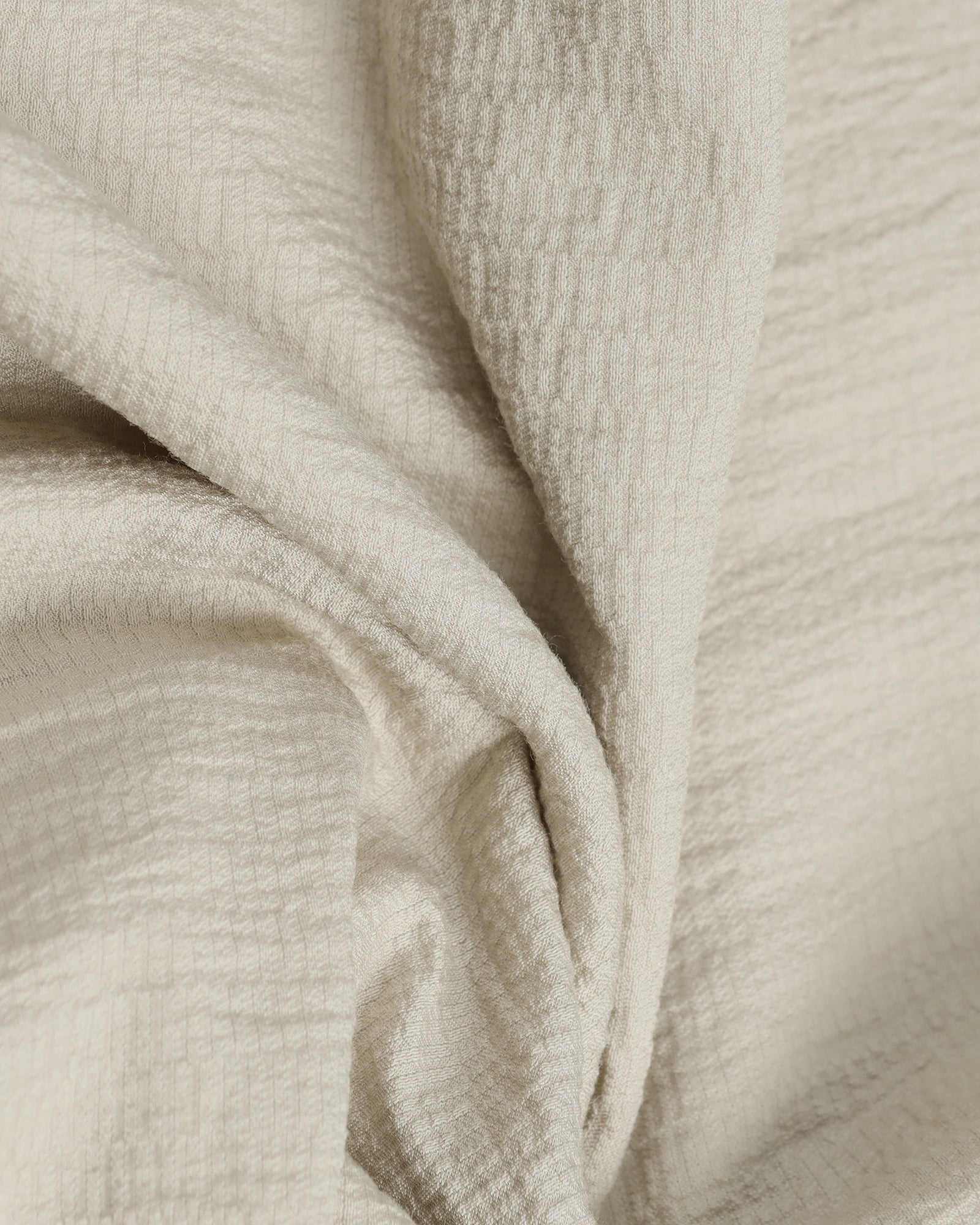 Light Grey Half Sleeve Textured Shirt - Cremon