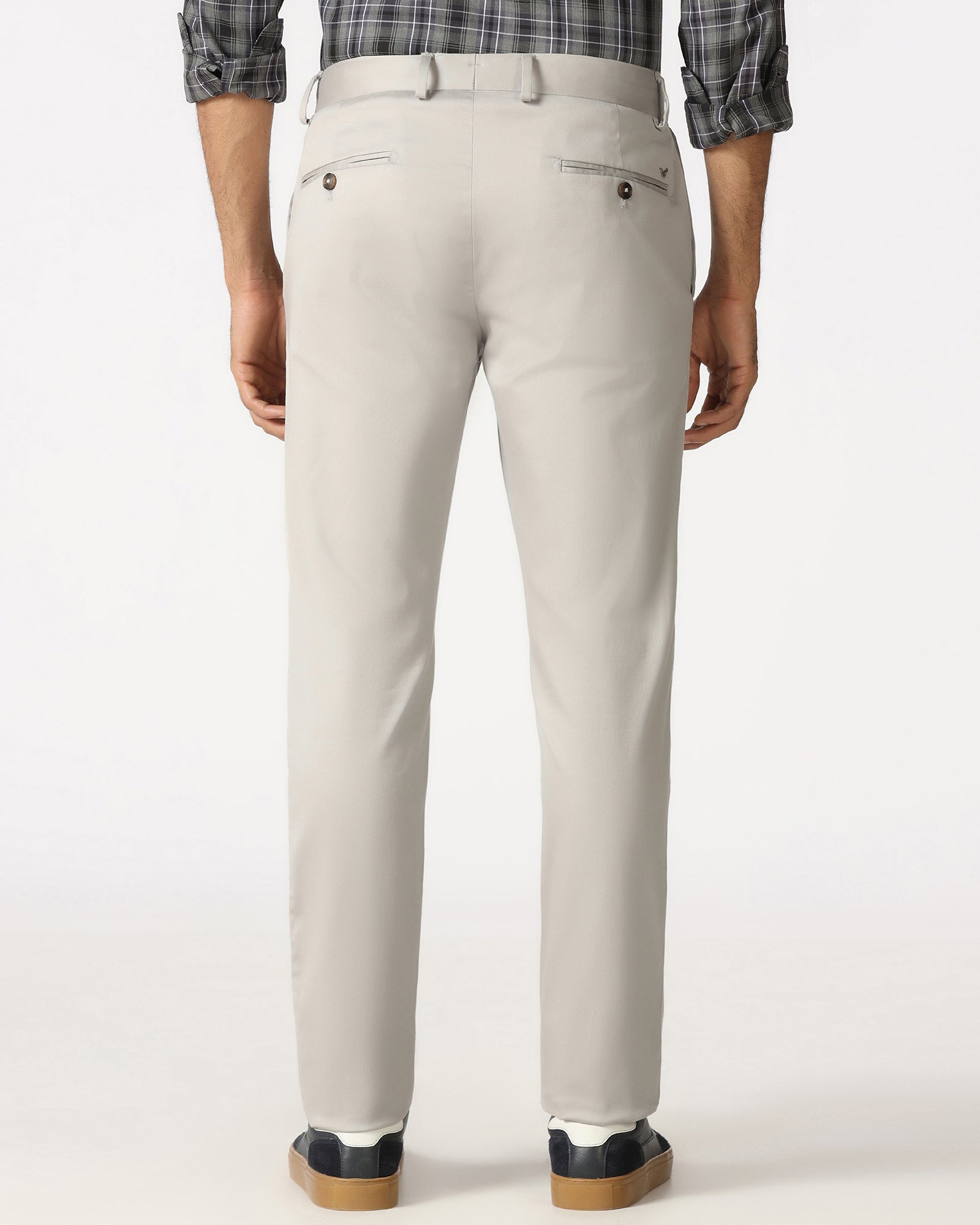 Light Grey Solid Khakis - Thale