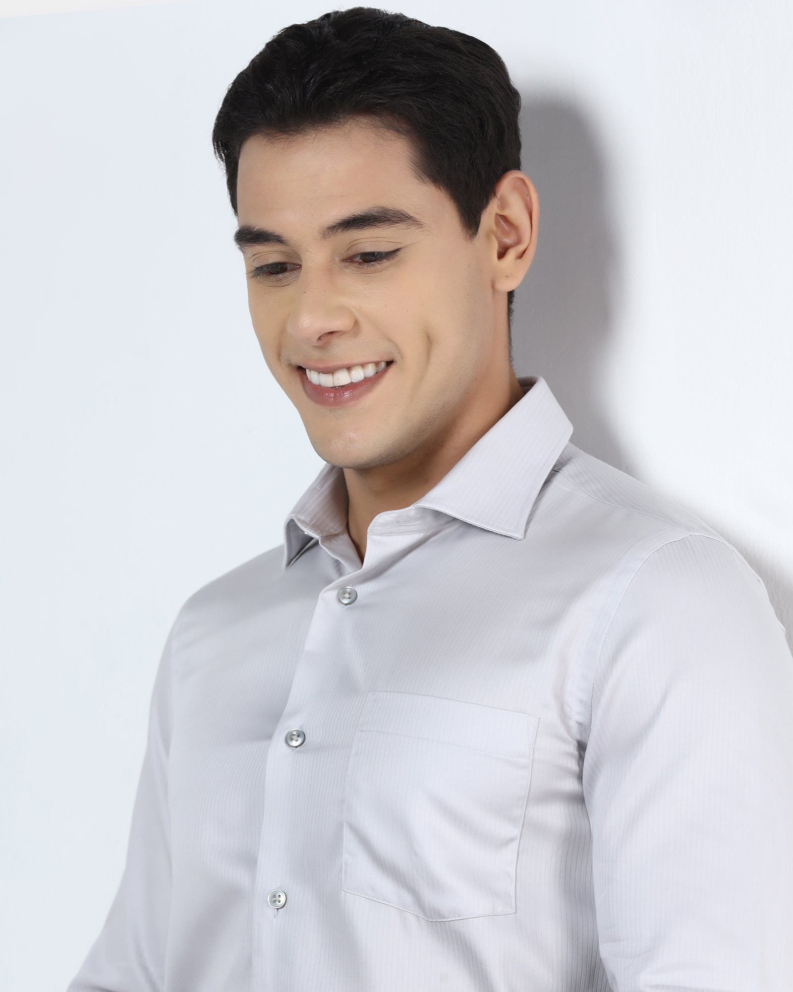 Light Grey Stripe Shirt - Syros