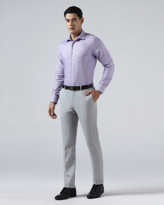Light Grey Technowaist Textured Trouser - Alex