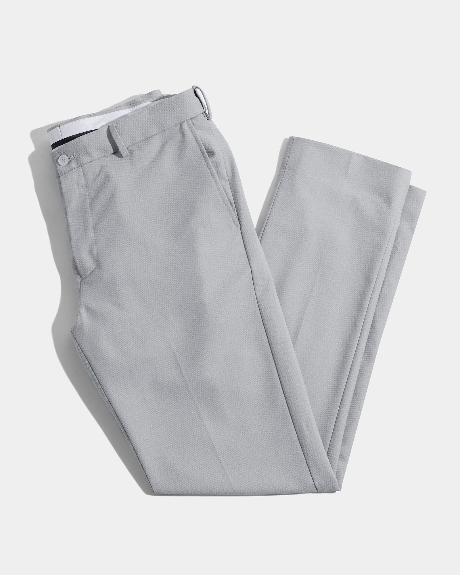 Light Grey Technowaist Textured Trouser - Alex