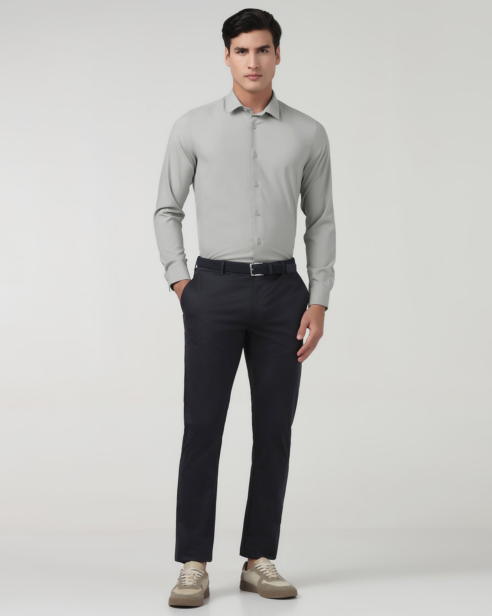 Light Grey TechPro Solid Shirt - Shephard