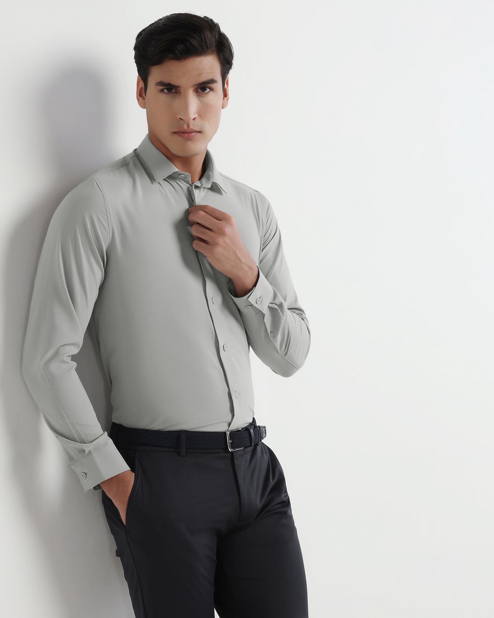 Light Grey TechPro Solid Shirt - Shephard