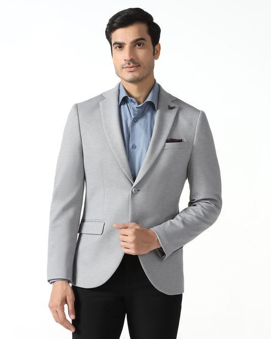 Light Grey Textured Blazer - Walker