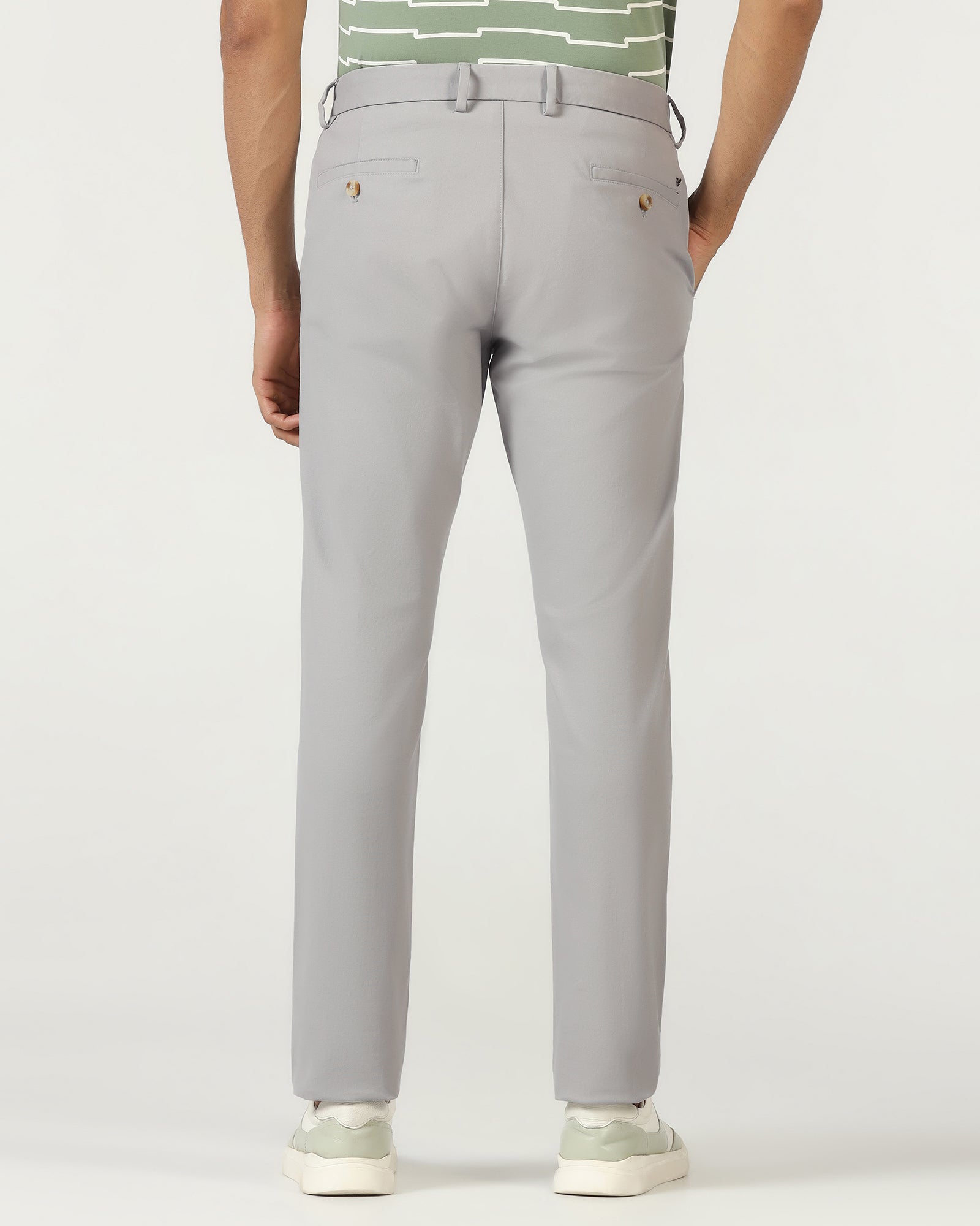 Light Grey Textured Khakis - Karis