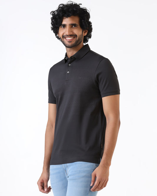 Light Grey Textured Polo - Jap