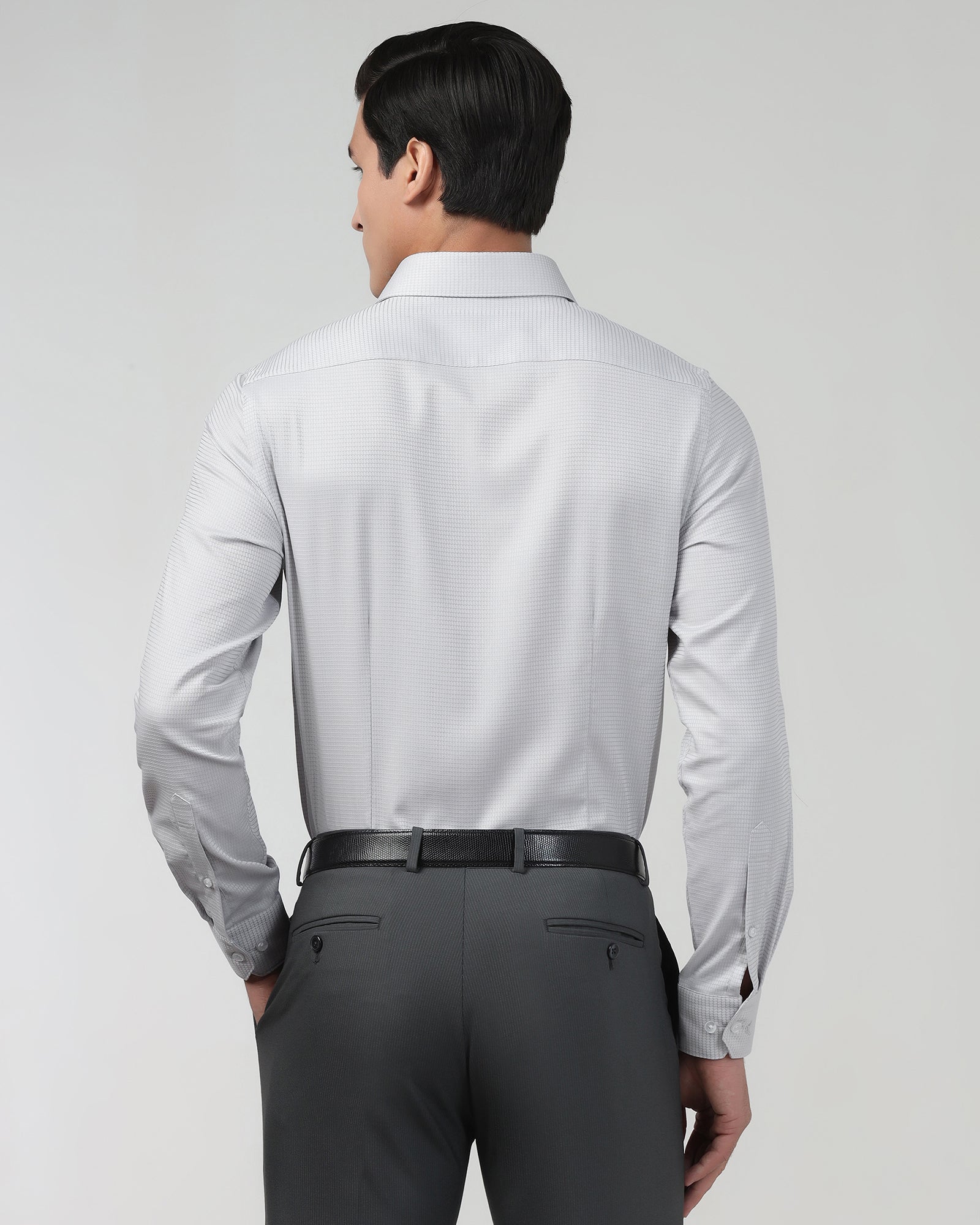 Light Grey Textured Shirt - Brice