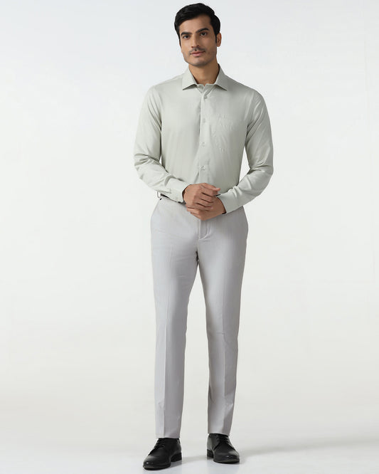 Light Grey Textured Trouser - Chivas