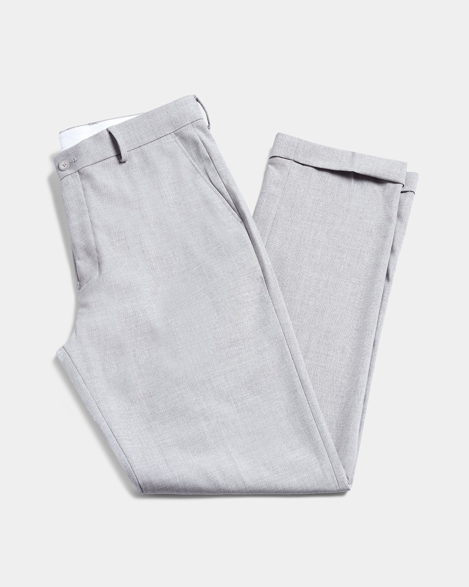 Light Grey Textured Trouser - Marta