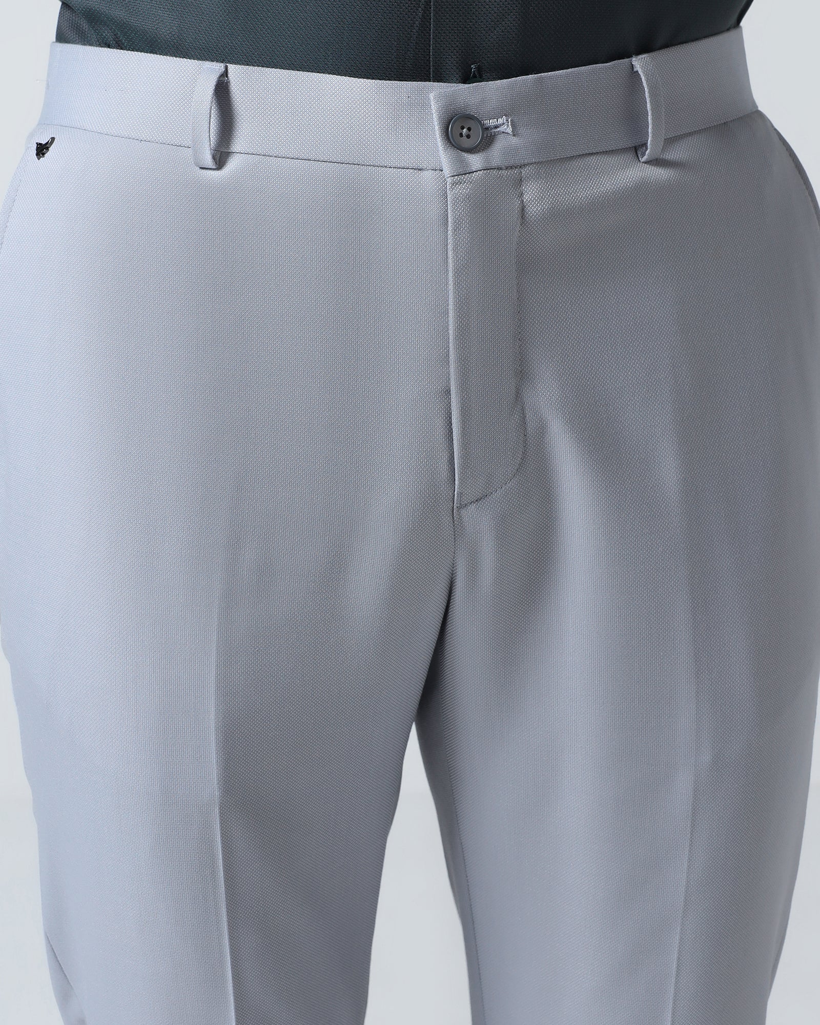 Light Grey Textured Trouser - Peroni