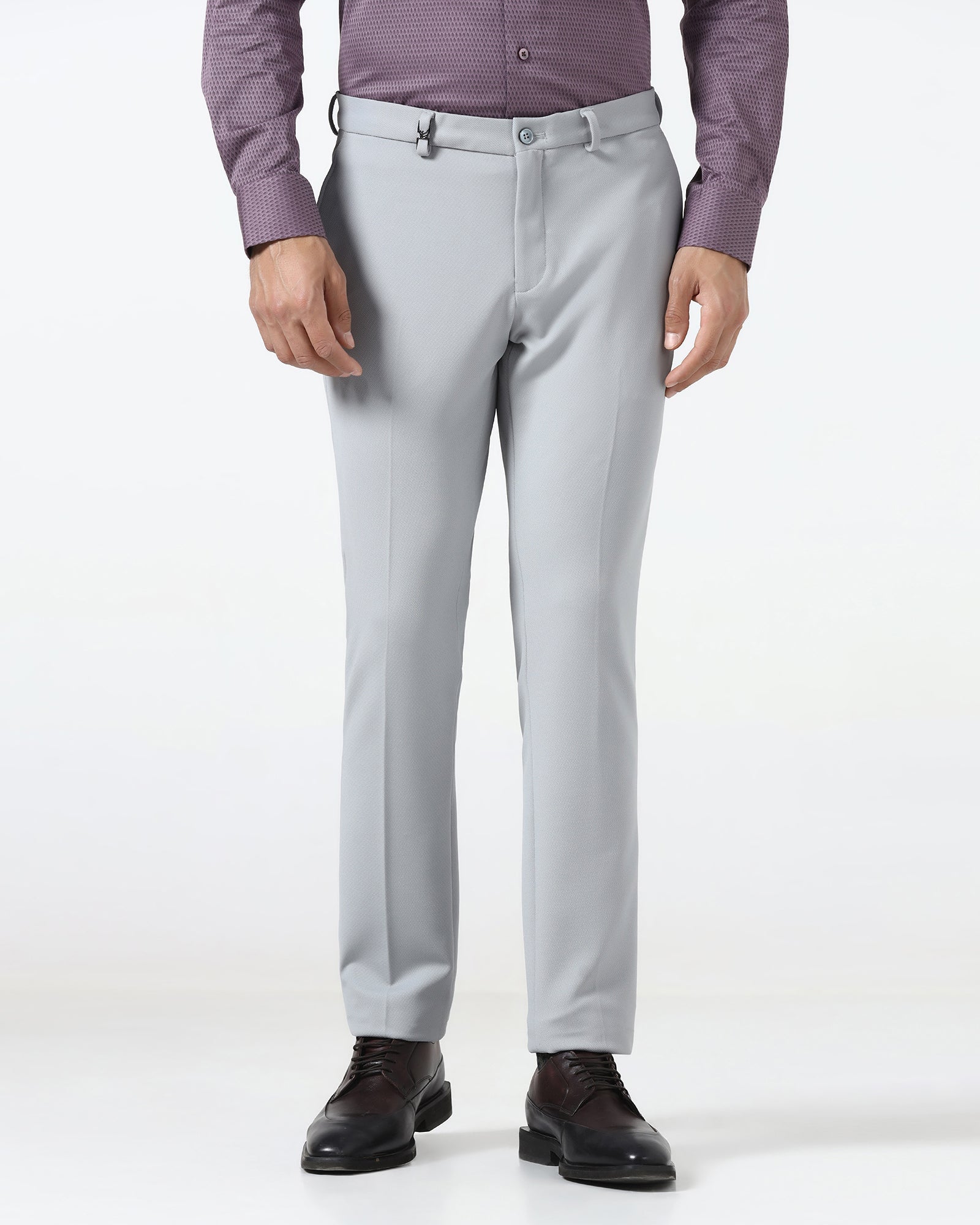 Light Grey Textured Trouser - Scot
