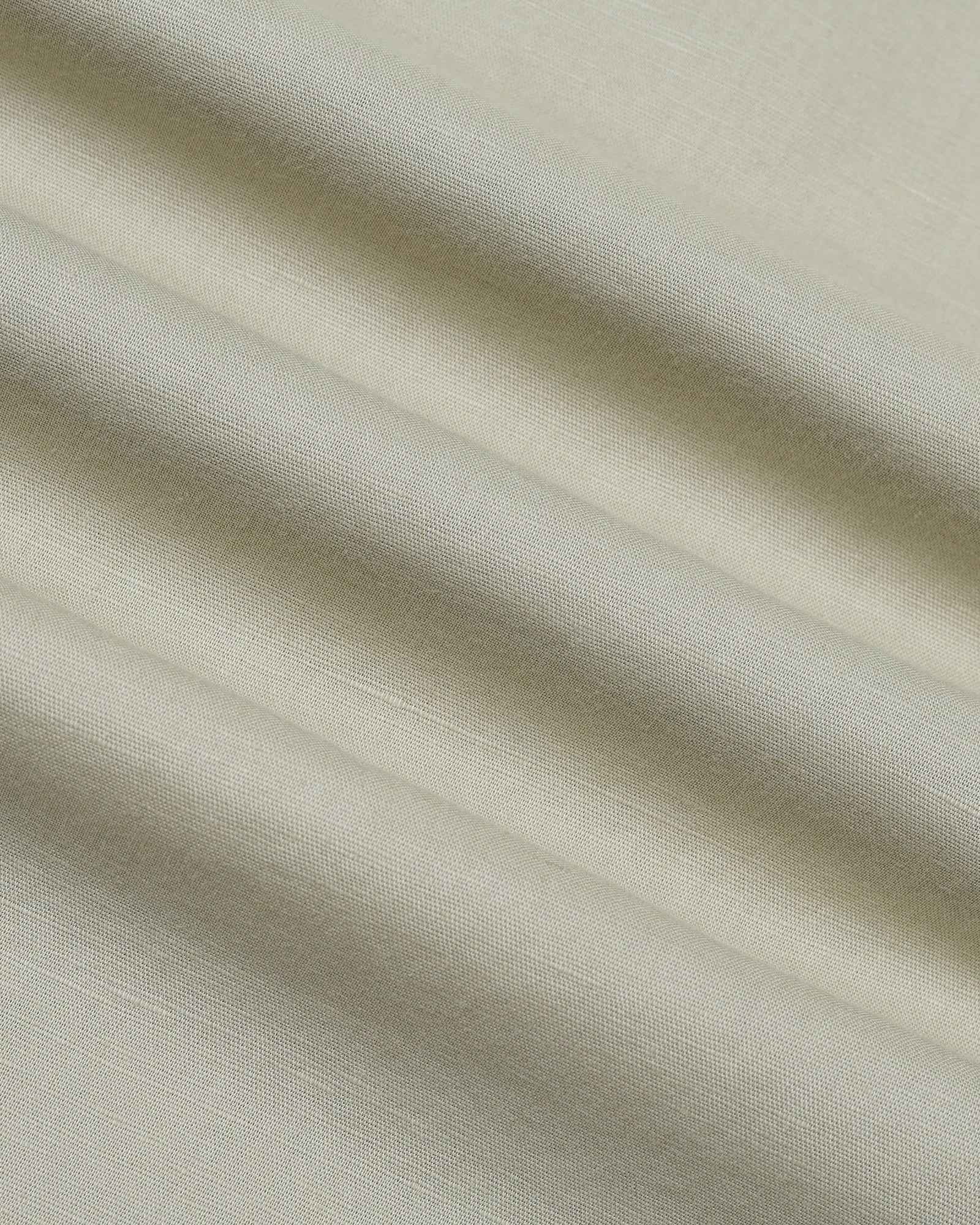 Light Olive Half Sleeve Linen Solid Shirt - Cleo