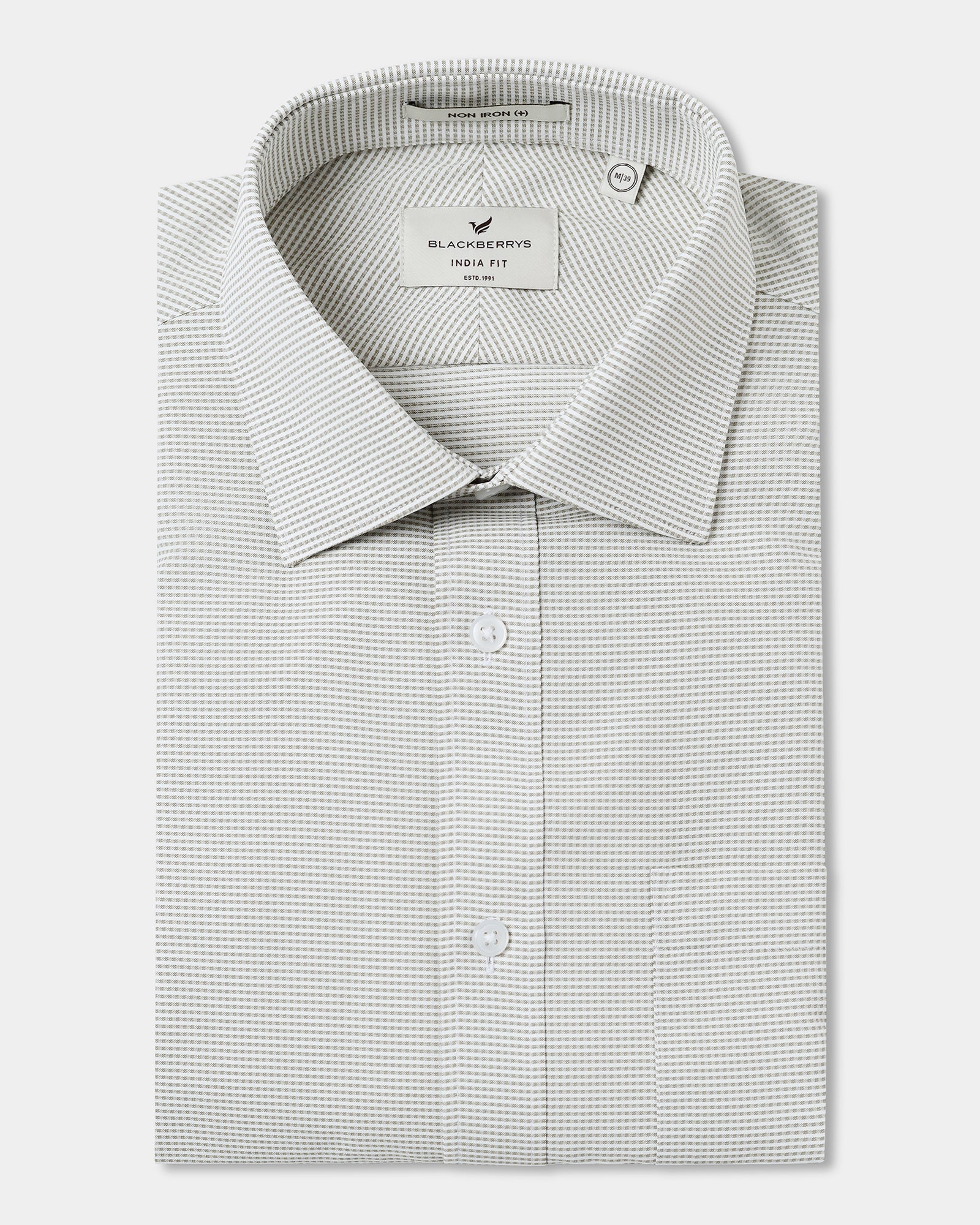 Light Olive Non Iron Textured Shirt - Rise E