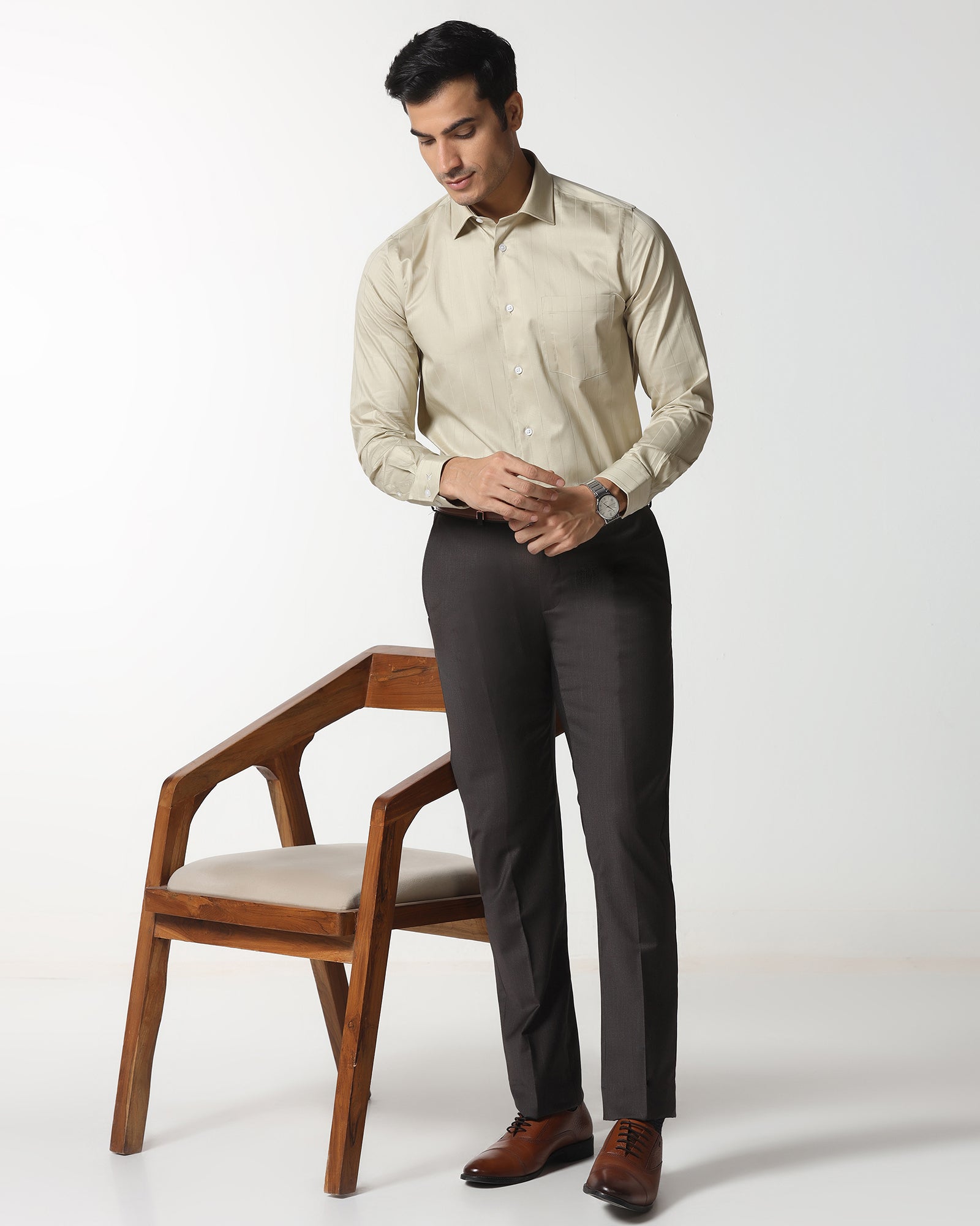 Light Olive Stripe Shirt - Epoxy