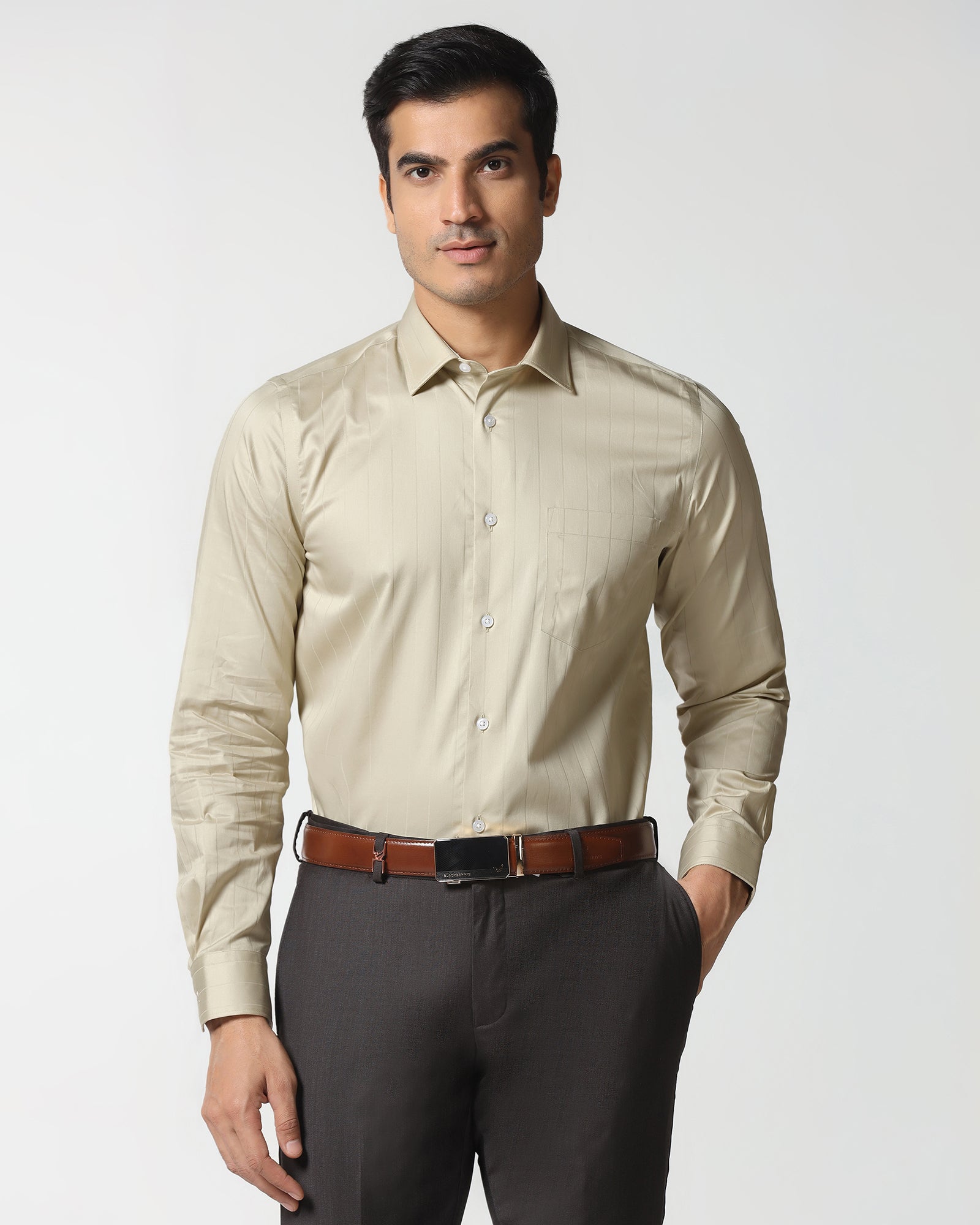 Light Olive Stripe Shirt - Epoxy