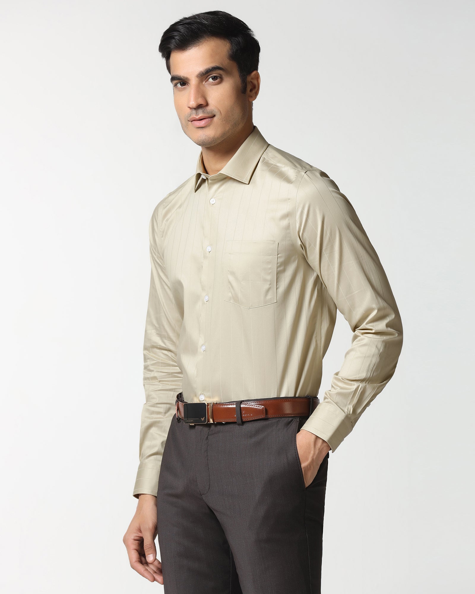 Light Olive Stripe Shirt - Epoxy