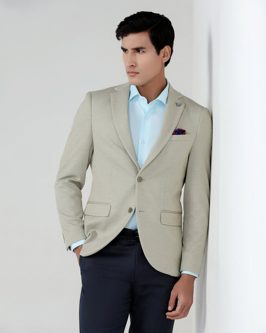 Light Olive Textured Blazer - Lionel