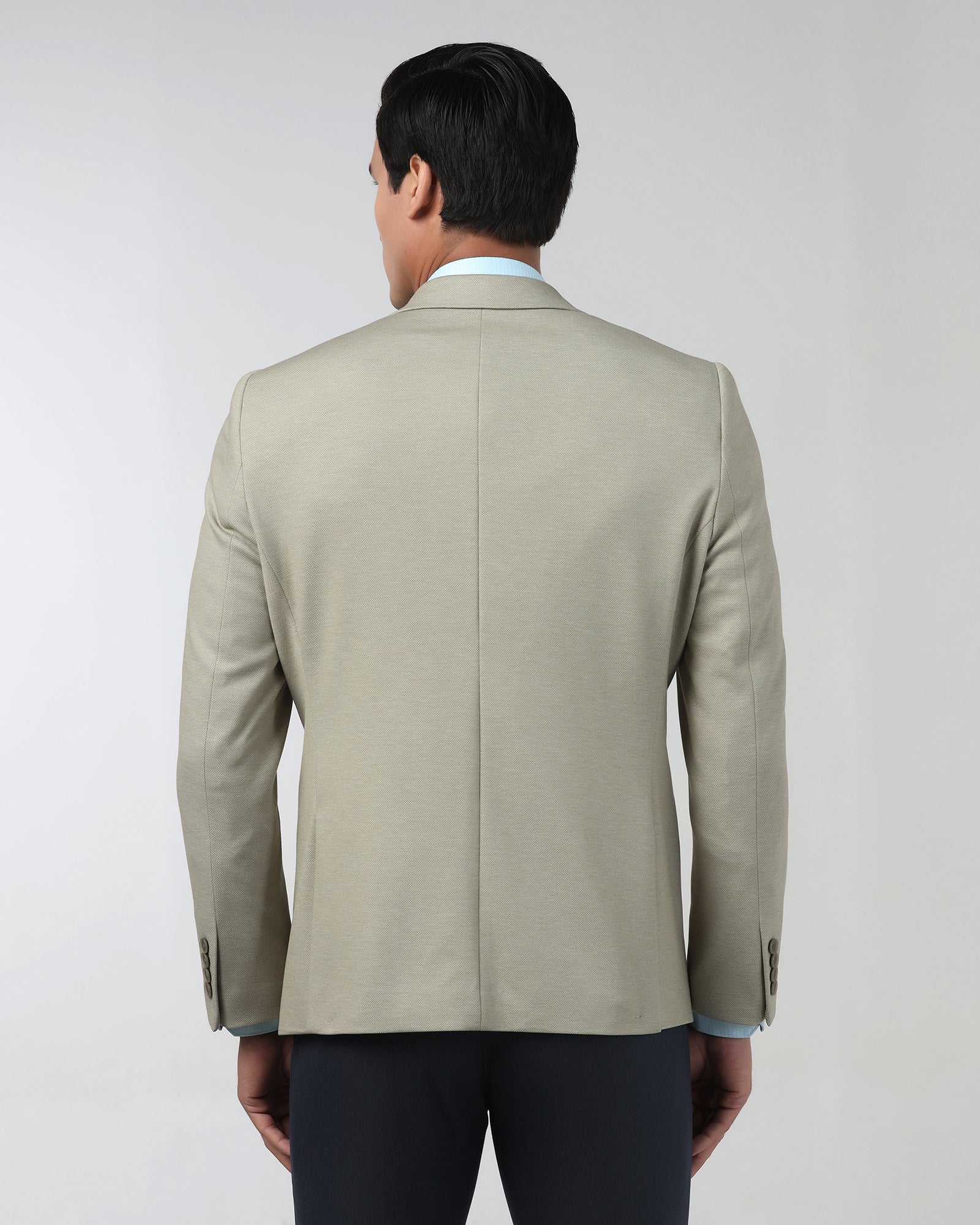 Light Olive Textured Blazer - Lionel