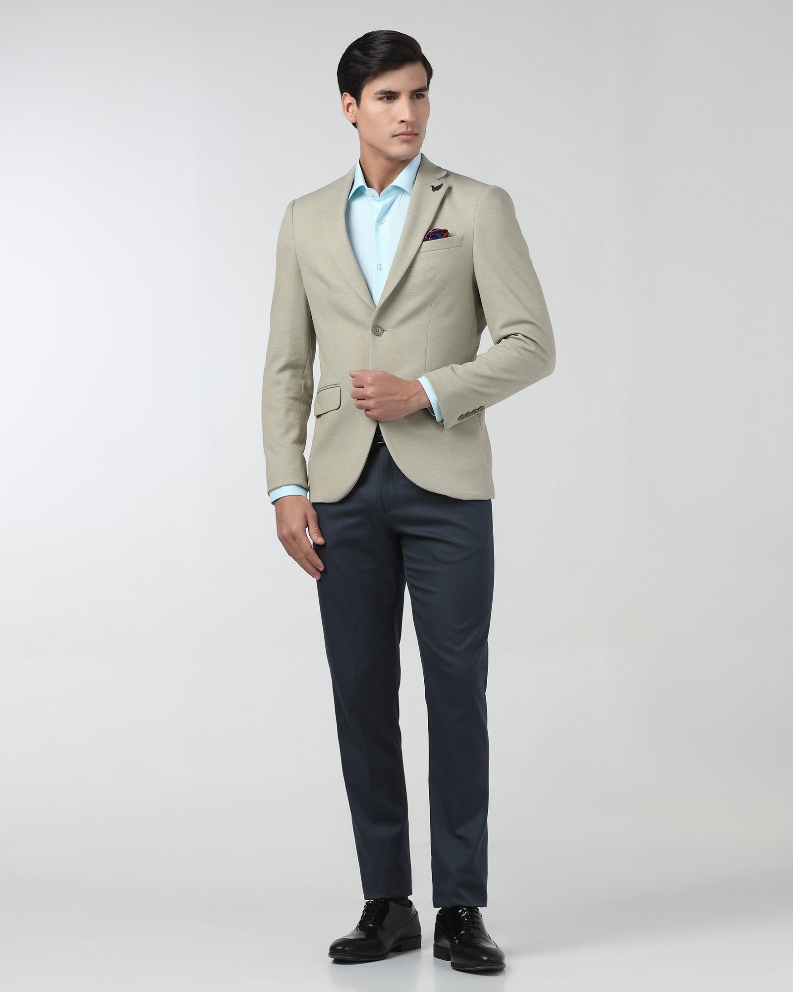 Light Olive Textured Blazer - Lionel