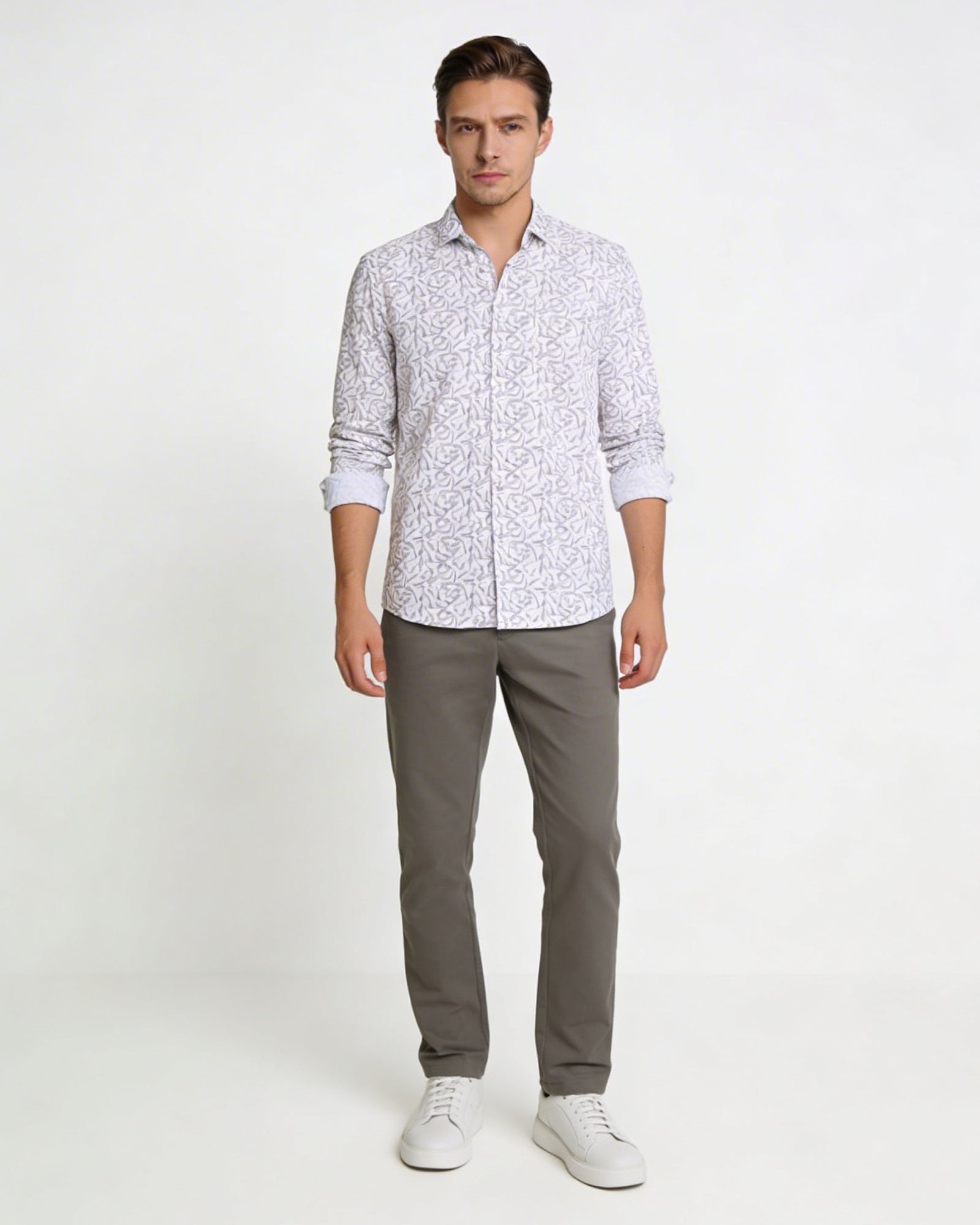 Light Olive Textured Khaki - Square