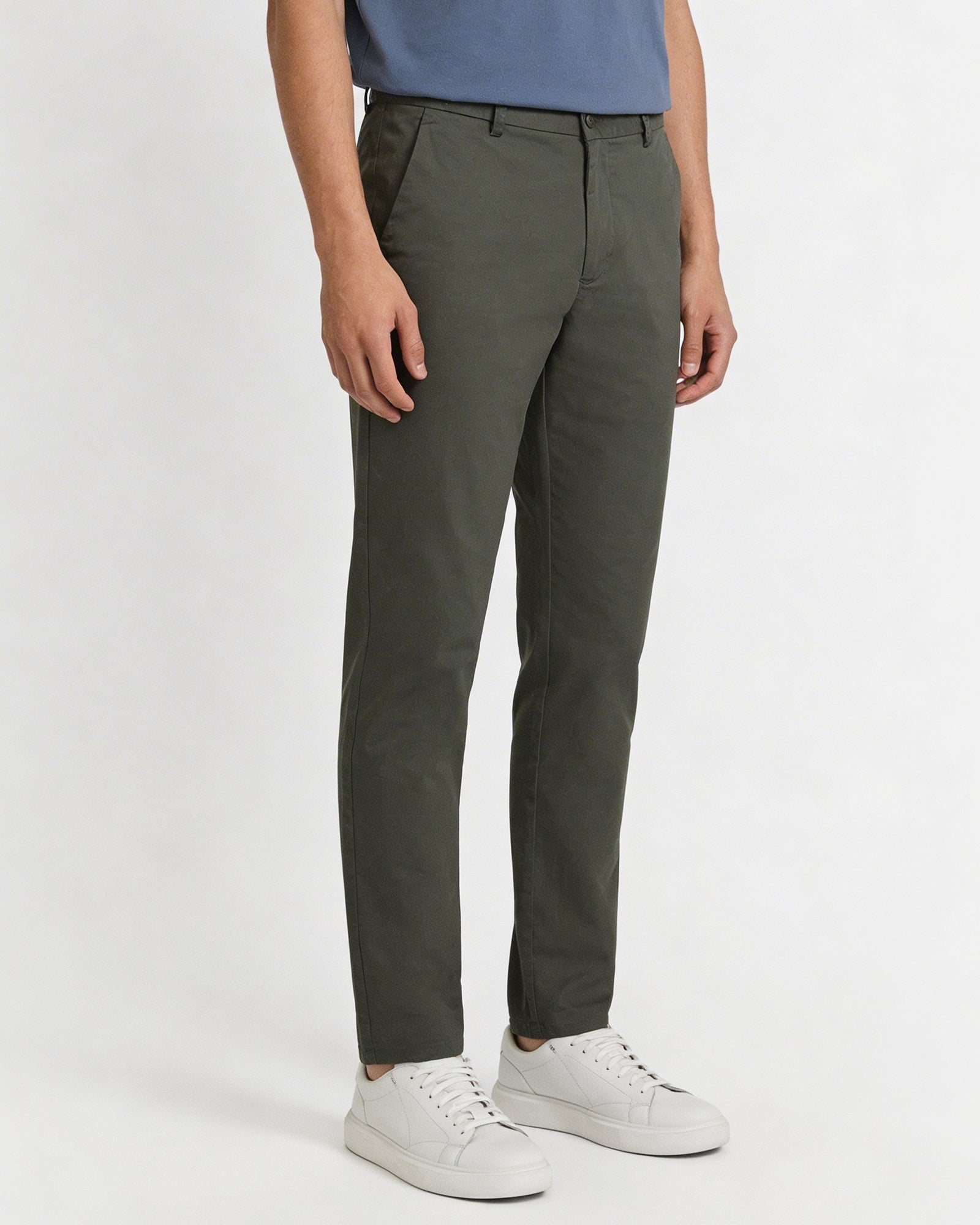 Light Olive Textured Khakis - Perch